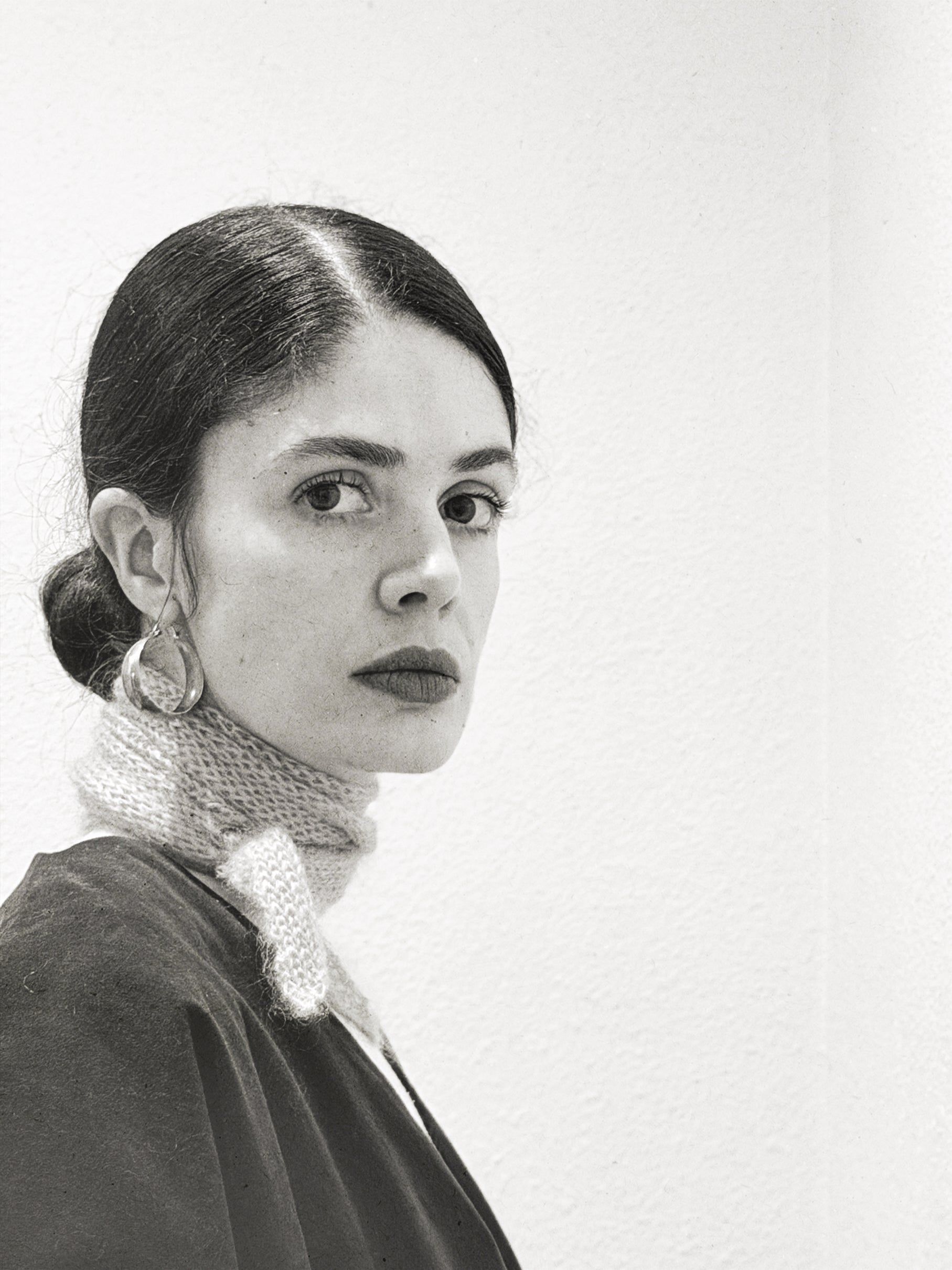 pañoleta de mohair y seda con tintes naturales _ rubia