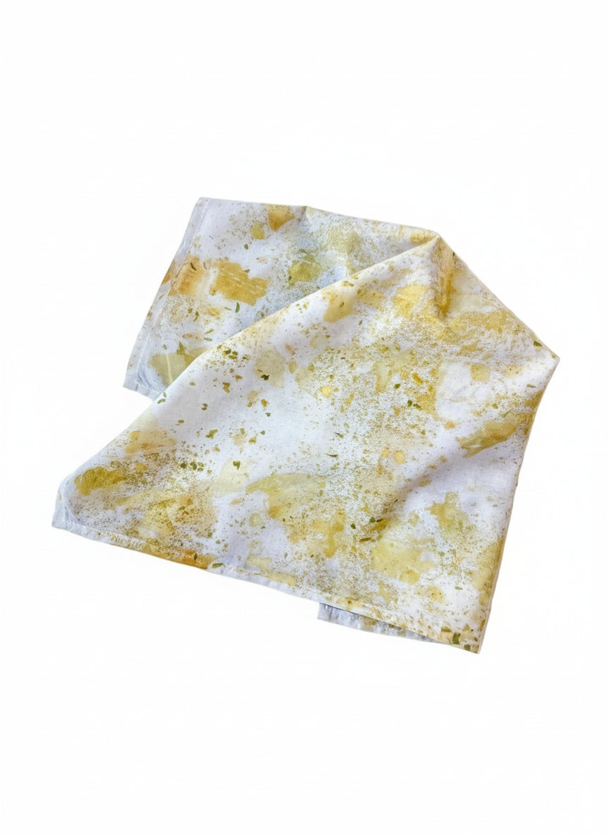 tarareo #1 _ pañuelo de algodón con estampación botánica / 45x45 cm.