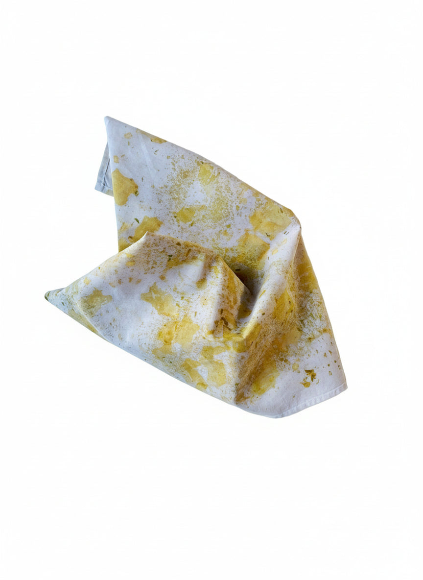 tarareo #1 _ pañuelo de algodón con estampación botánica / 45x45 cm.