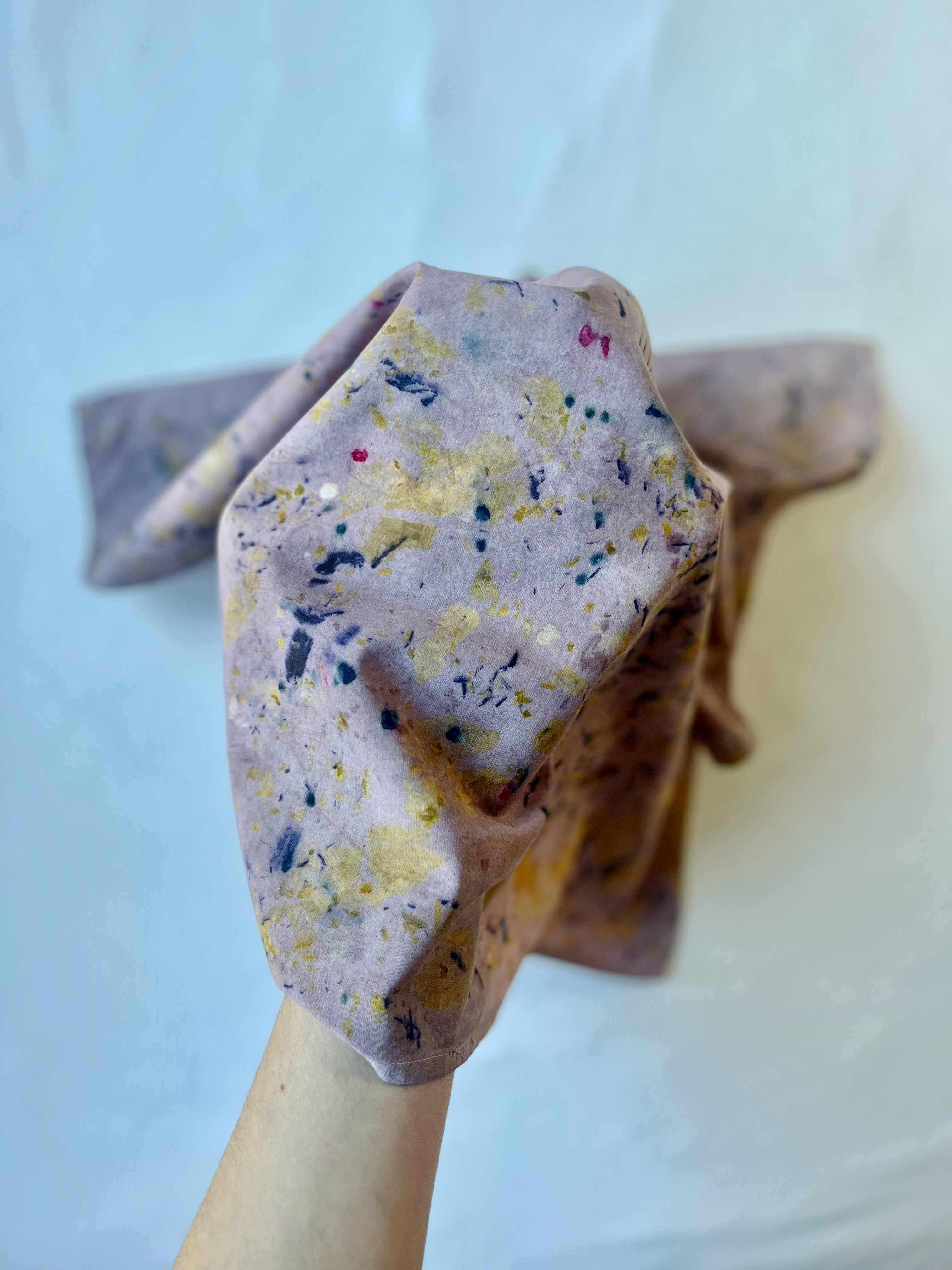 fase #1 _ pañuelo de algodón con estampación botánica / 55x55 cm.