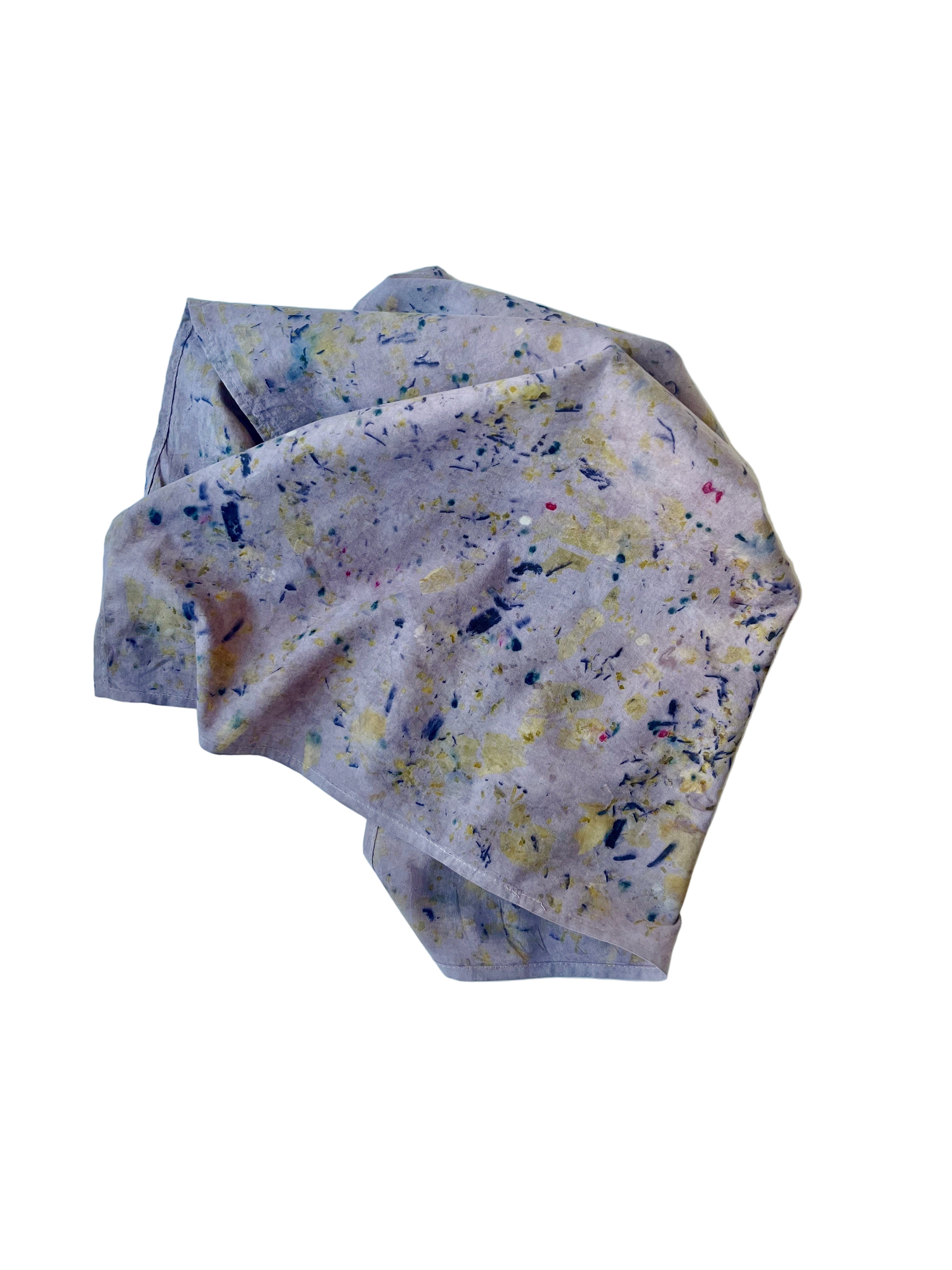 fase #1 _ pañuelo de algodón con estampación botánica / 55x55 cm.