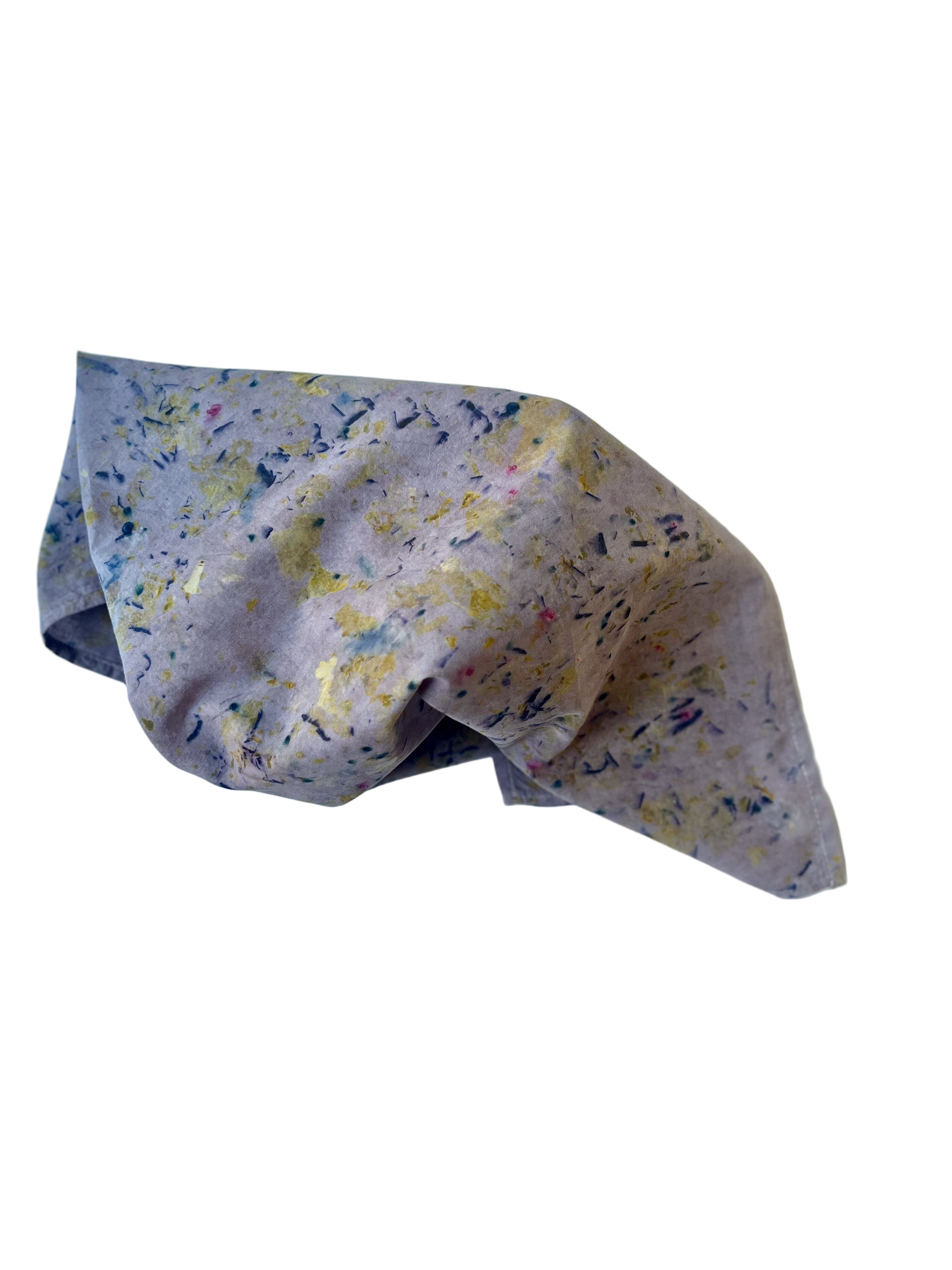 fase #1 _ pañuelo de algodón con estampación botánica / 55x55 cm.