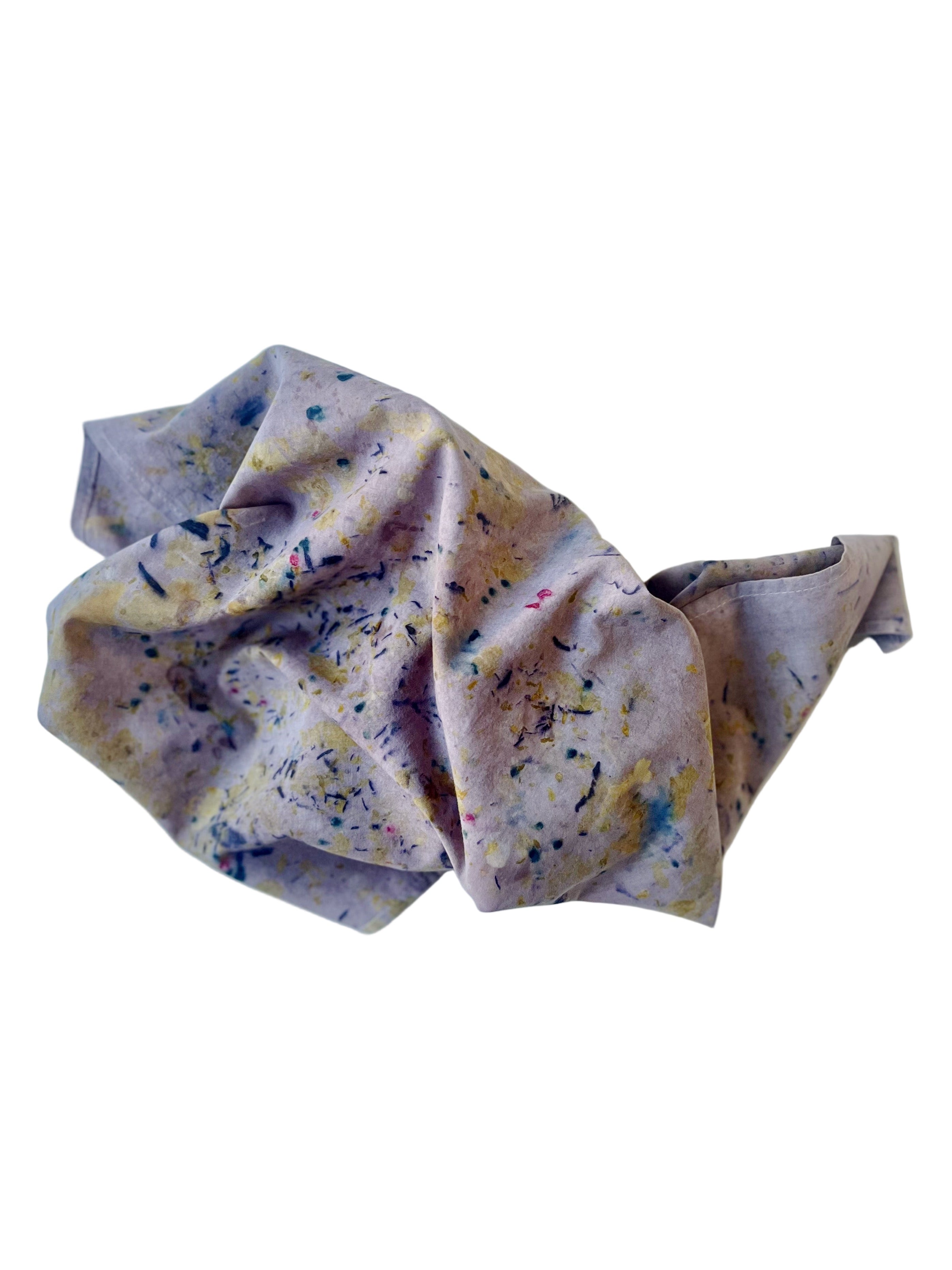 fase #1 _ pañuelo de algodón con estampación botánica / 55x55 cm.