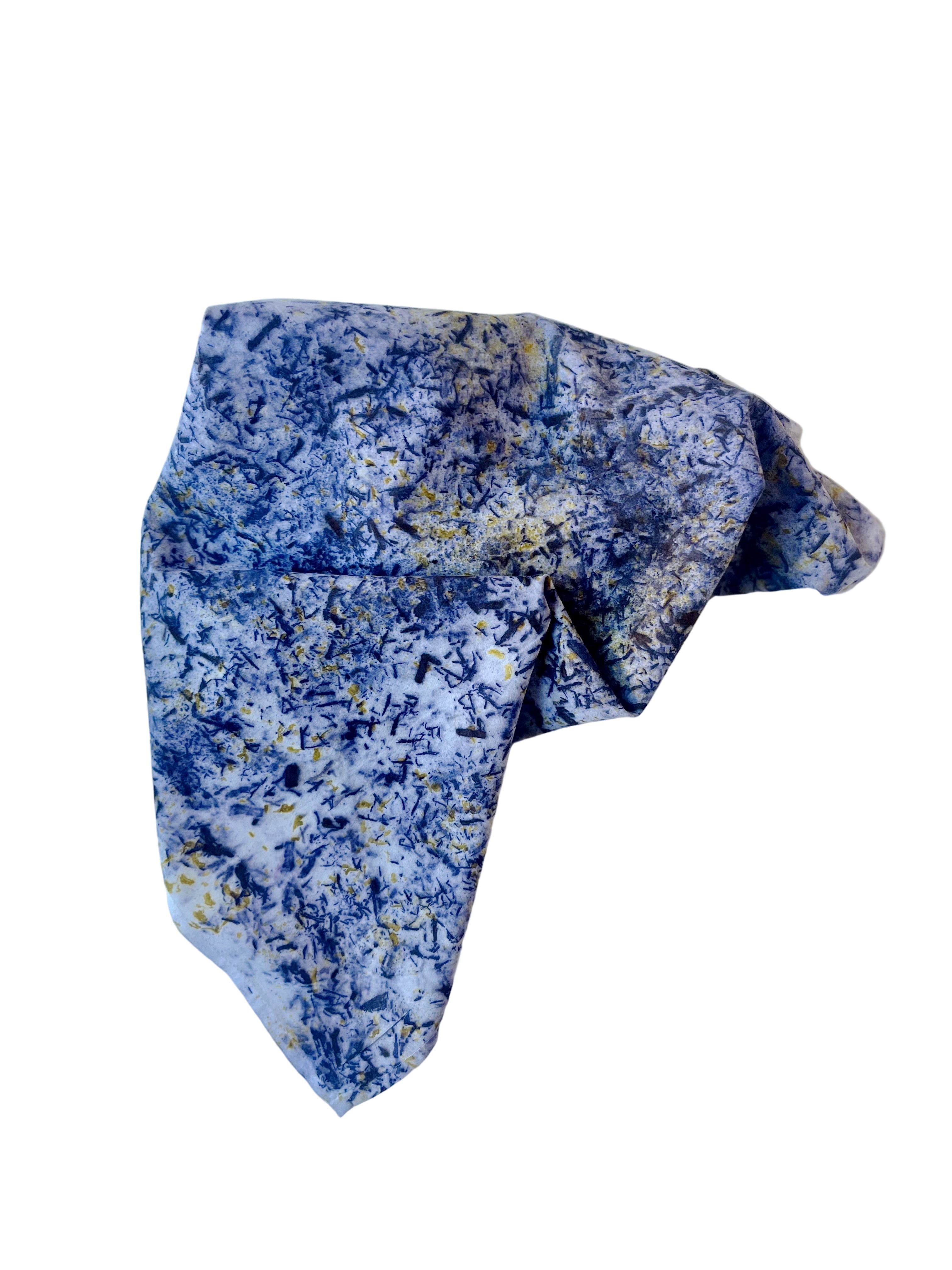 chaparrón #1 _ pañuelo de algodón con estampación botánica / 55x55 cm.