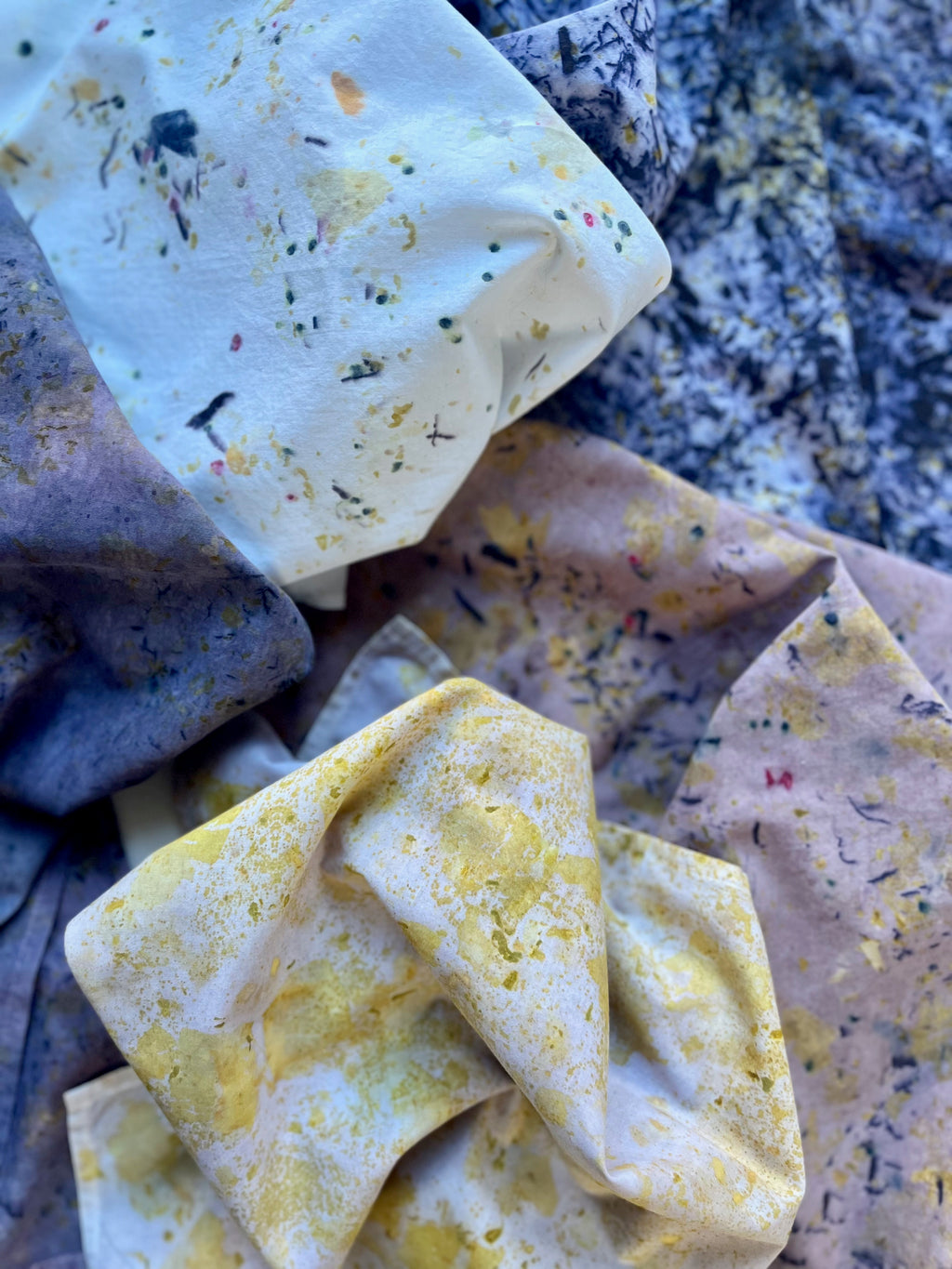 fase #1 _ pañuelo de algodón con estampación botánica / 55x55 cm.