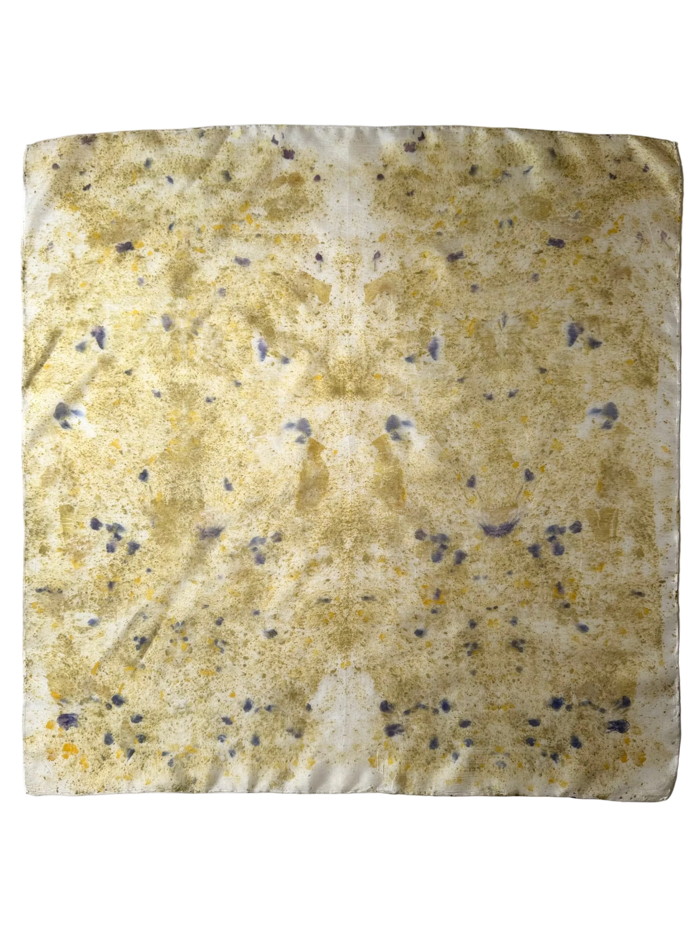 búsqueda #1 _ pañuelo de seda con estampación botánica / 70x70 cm.