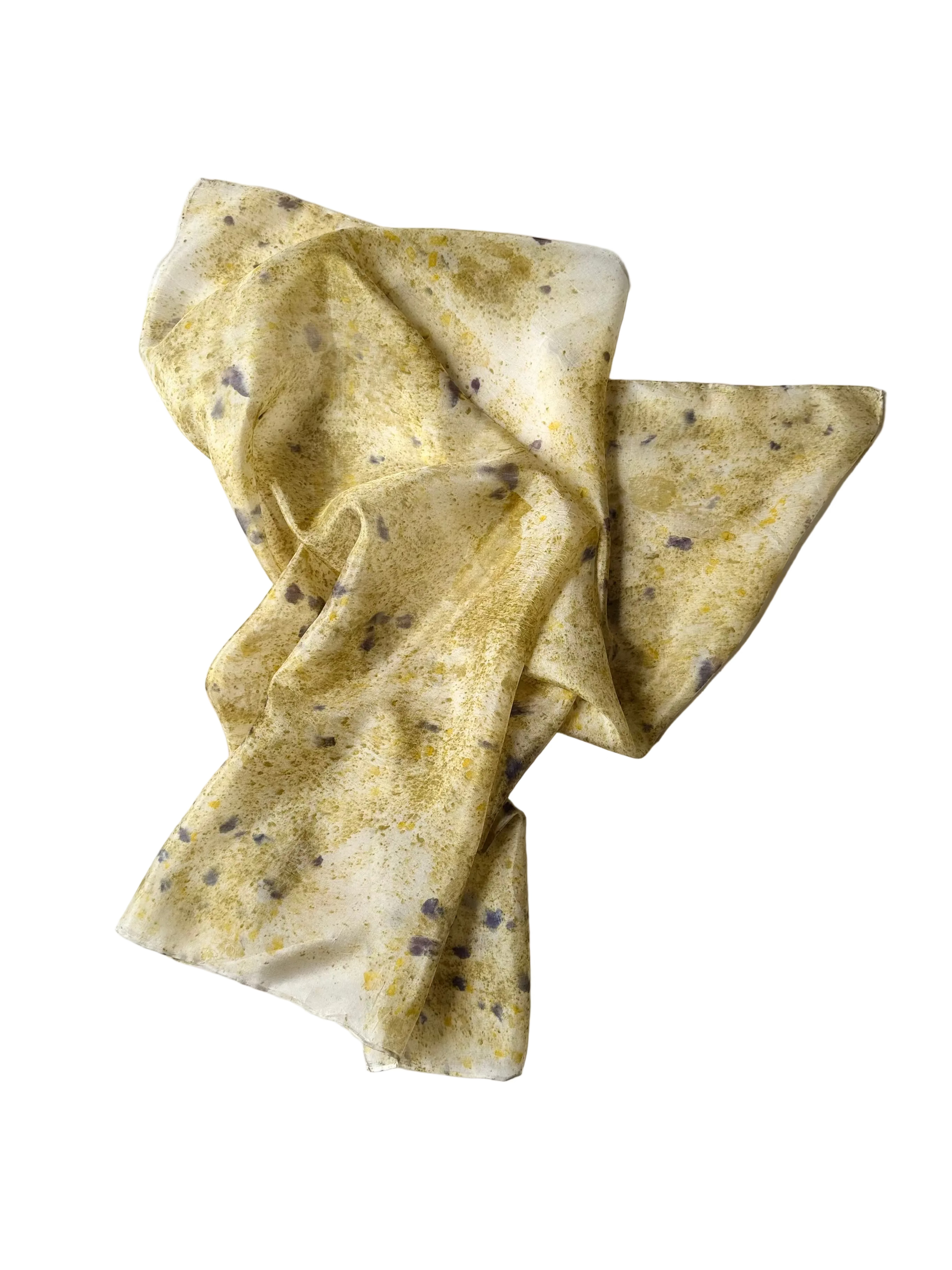 búsqueda #1 _ pañuelo de seda con estampación botánica / 70x70 cm.