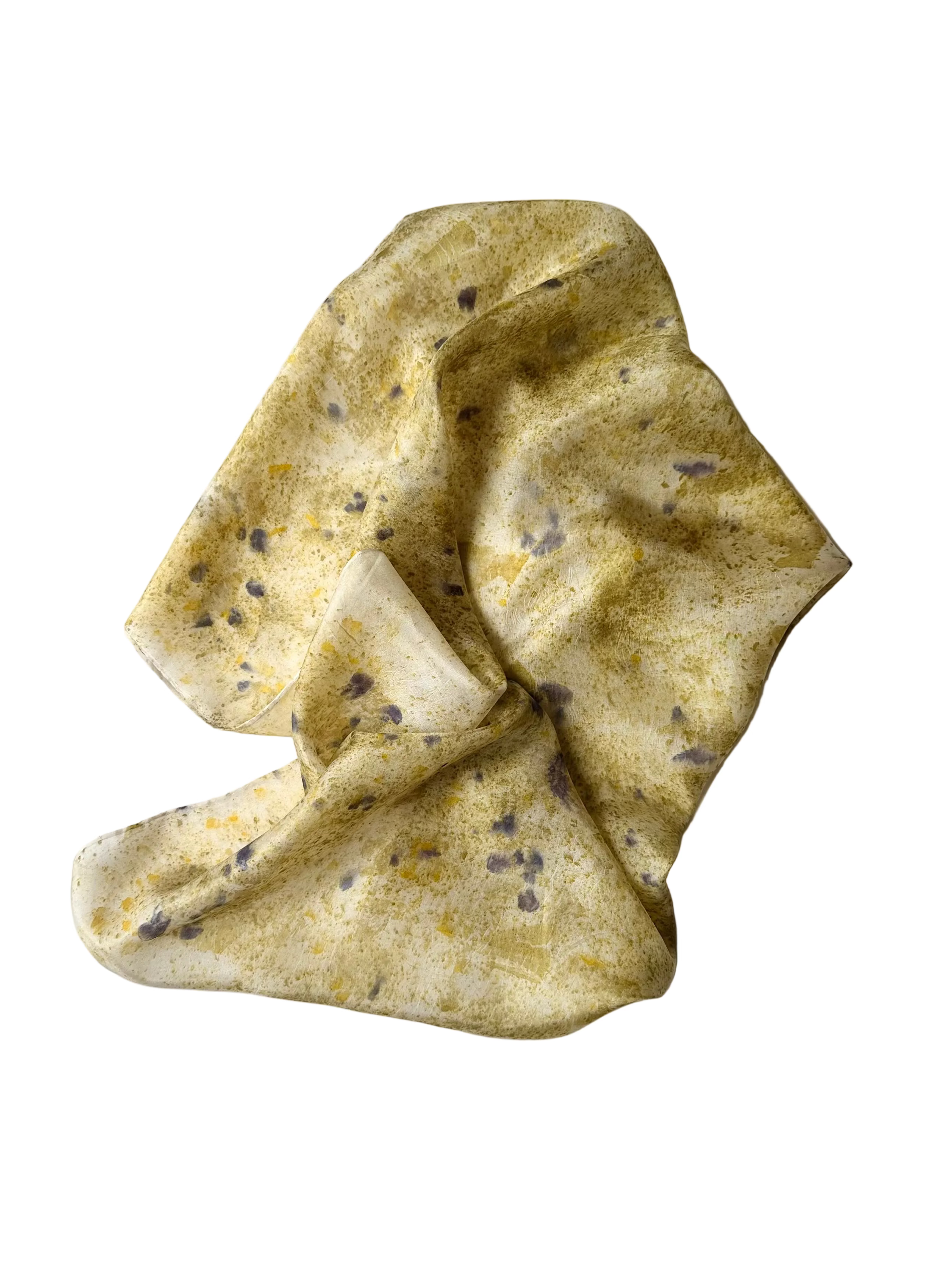 búsqueda #1 _ pañuelo de seda con estampación botánica / 70x70 cm.