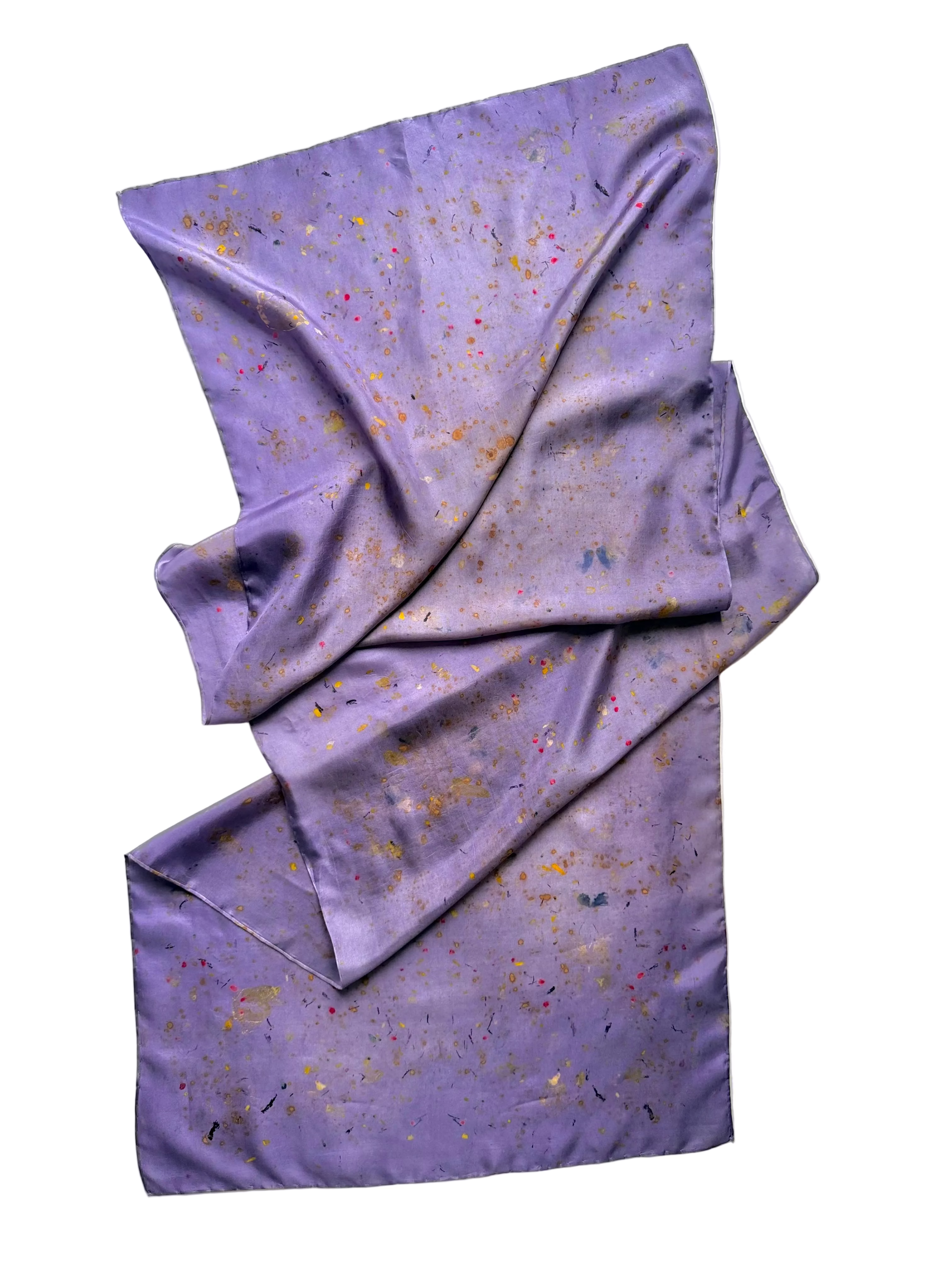 aire #2 _ pañuelo de seda con estampación botánica / 180x45 cm.