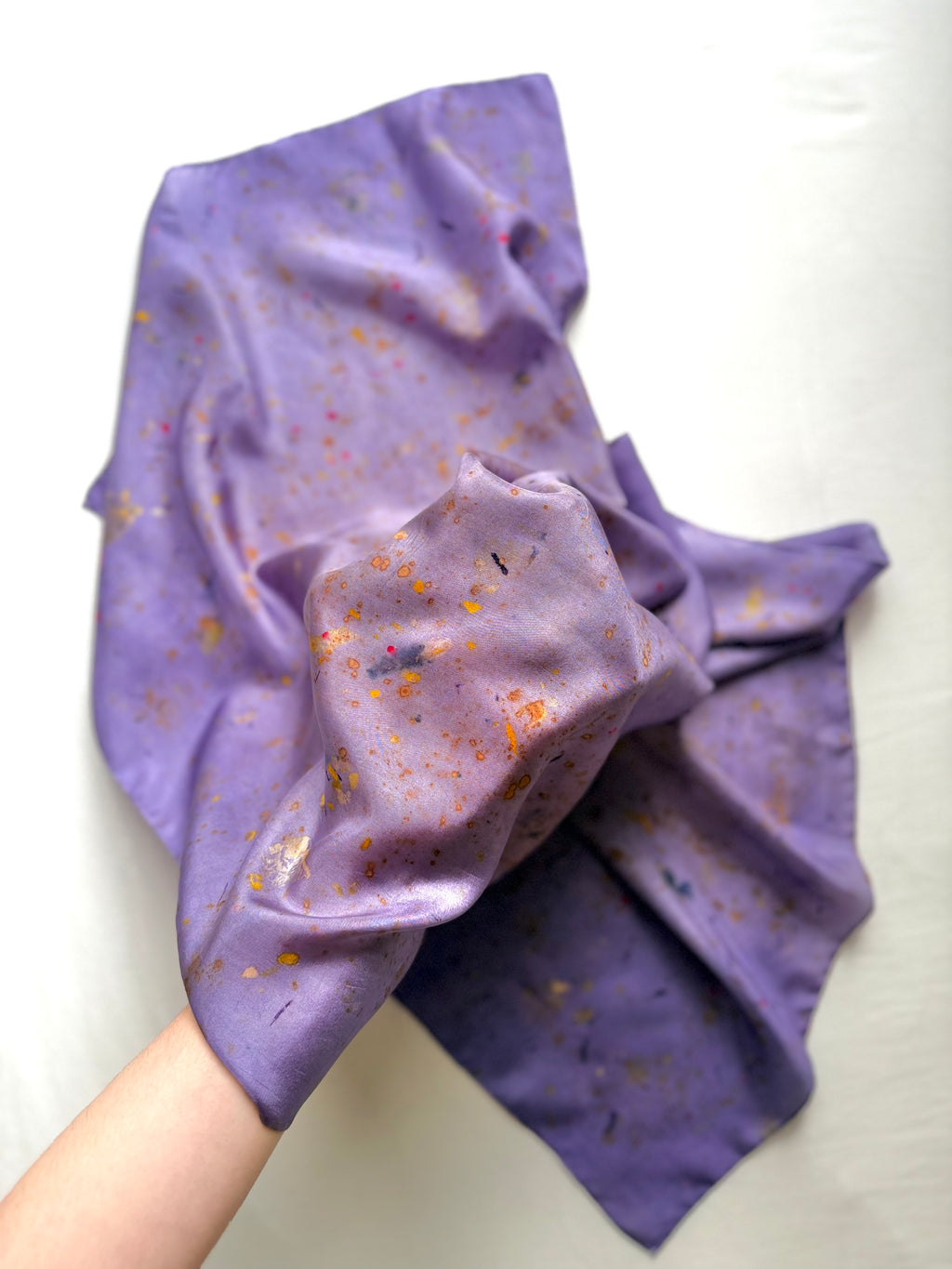 aire #2 _ pañuelo de seda con estampación botánica / 180x45 cm.