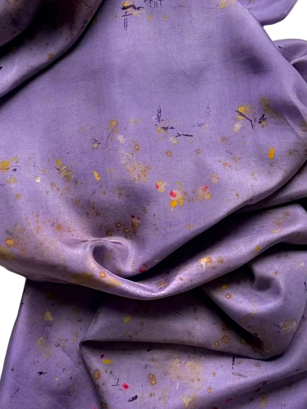 aire #2 _ pañuelo de seda con estampación botánica / 180x45 cm.