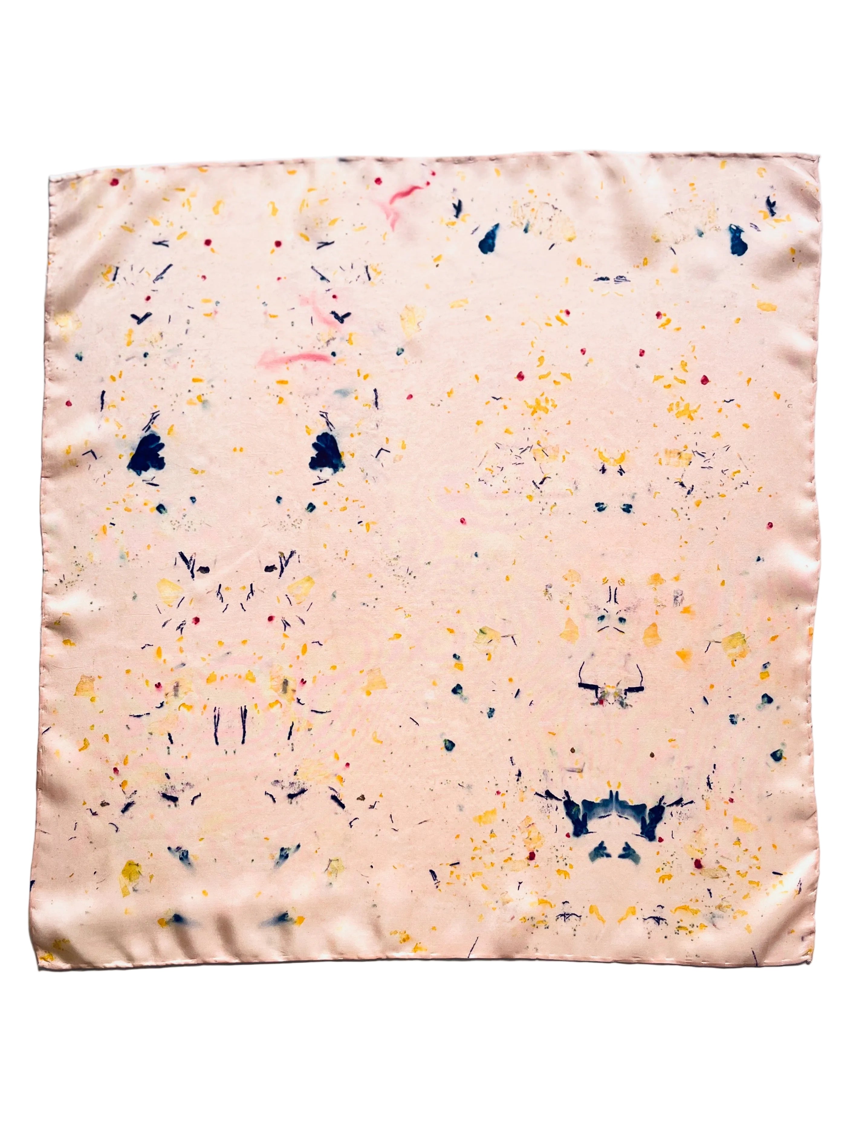 dansa #2 _ pañuelo de seda con estampación botánica / 55x55cm.