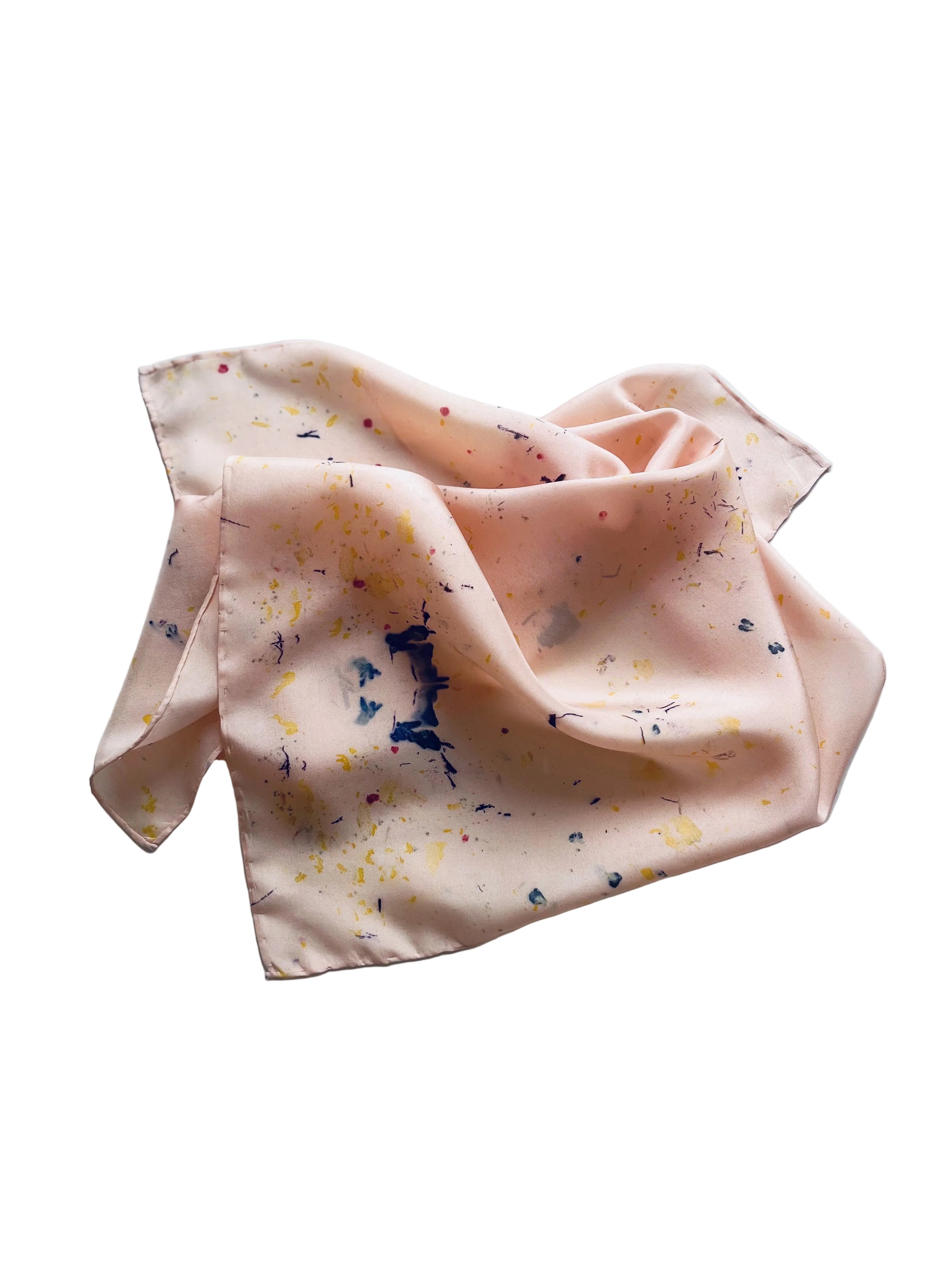 dansa #2 _ pañuelo de seda con estampación botánica / 55x55cm.