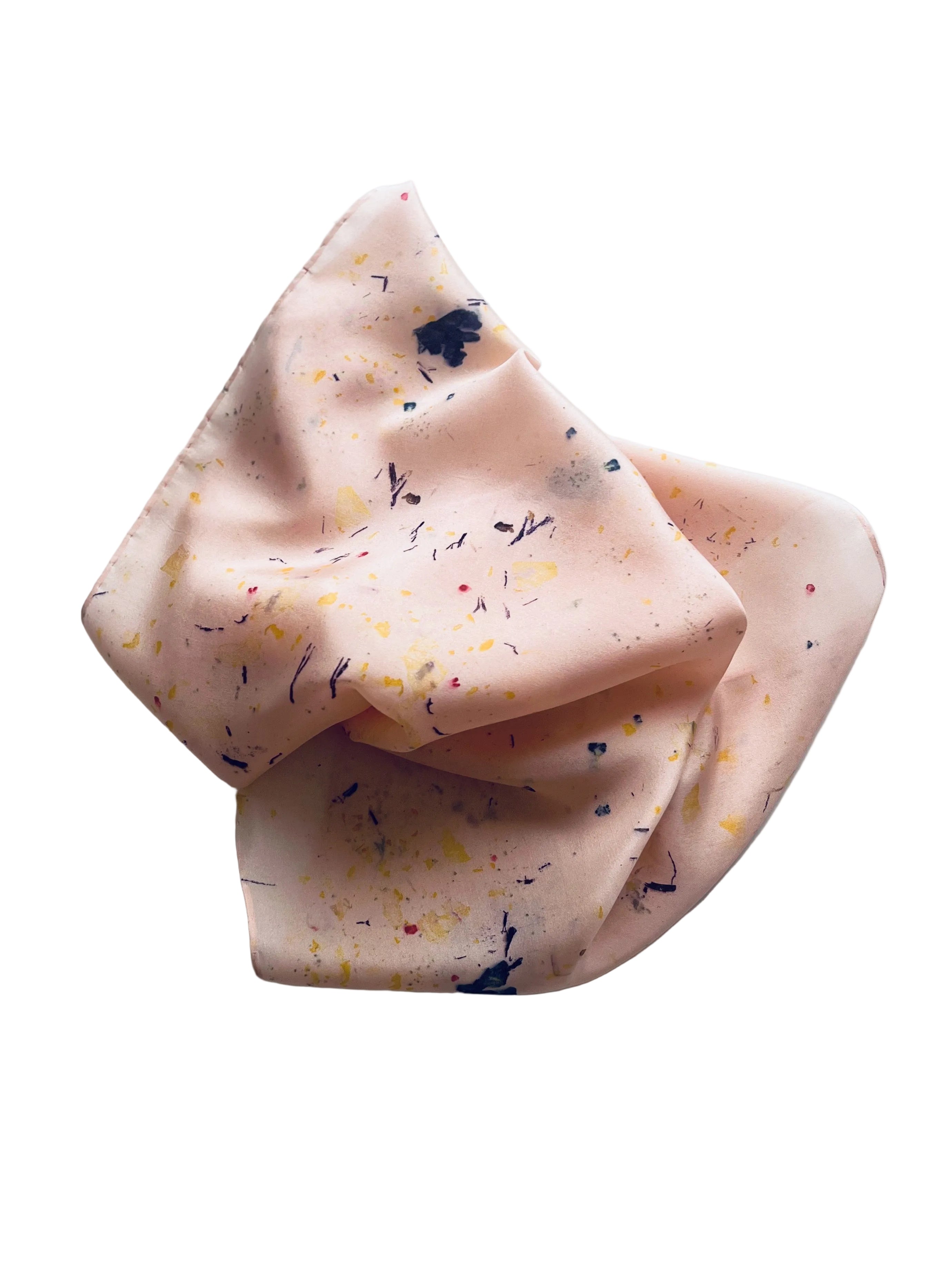 dansa #2 _ pañuelo de seda con estampación botánica / 55x55cm.