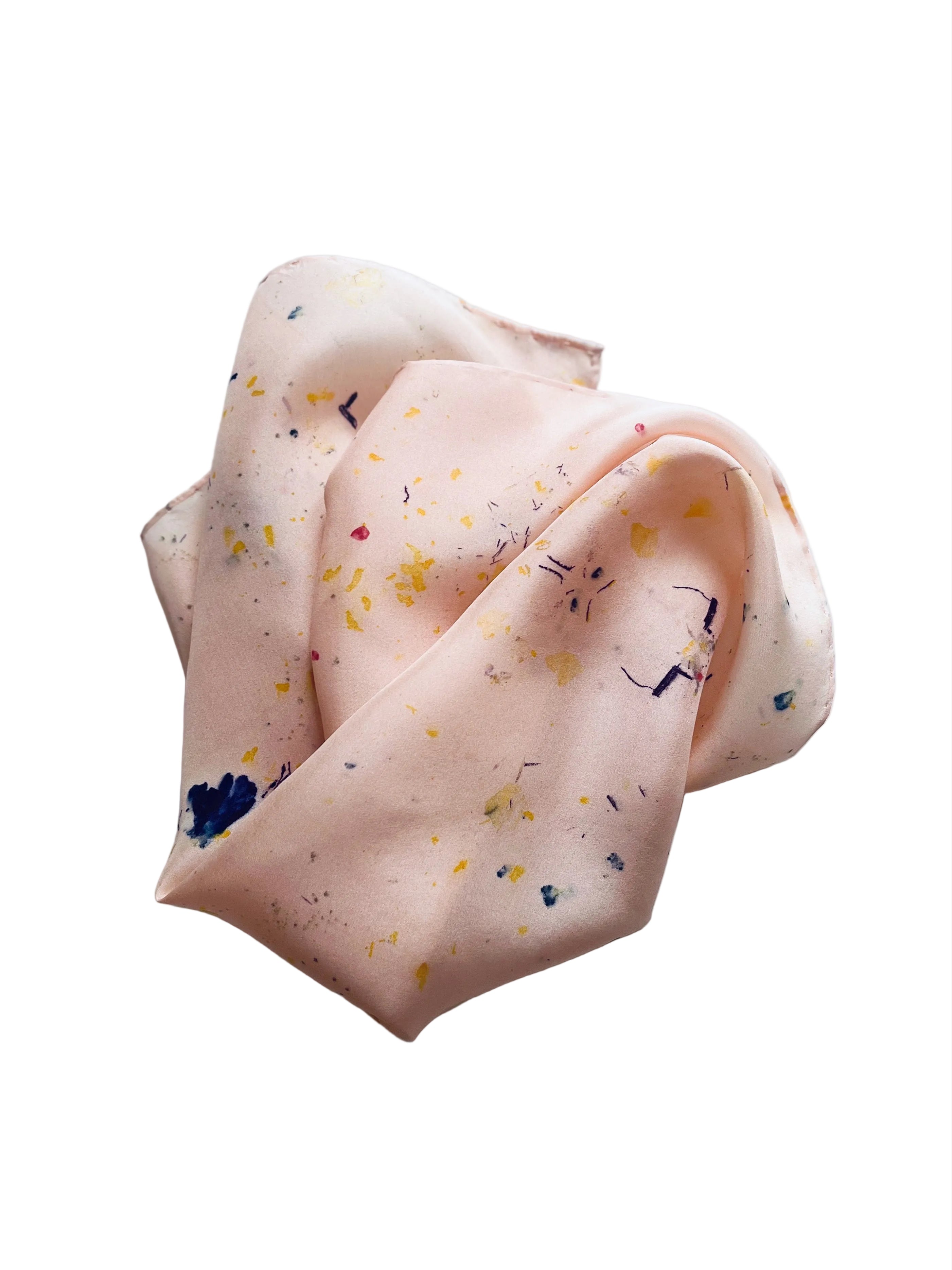 dansa #2 _ pañuelo de seda con estampación botánica / 55x55cm.