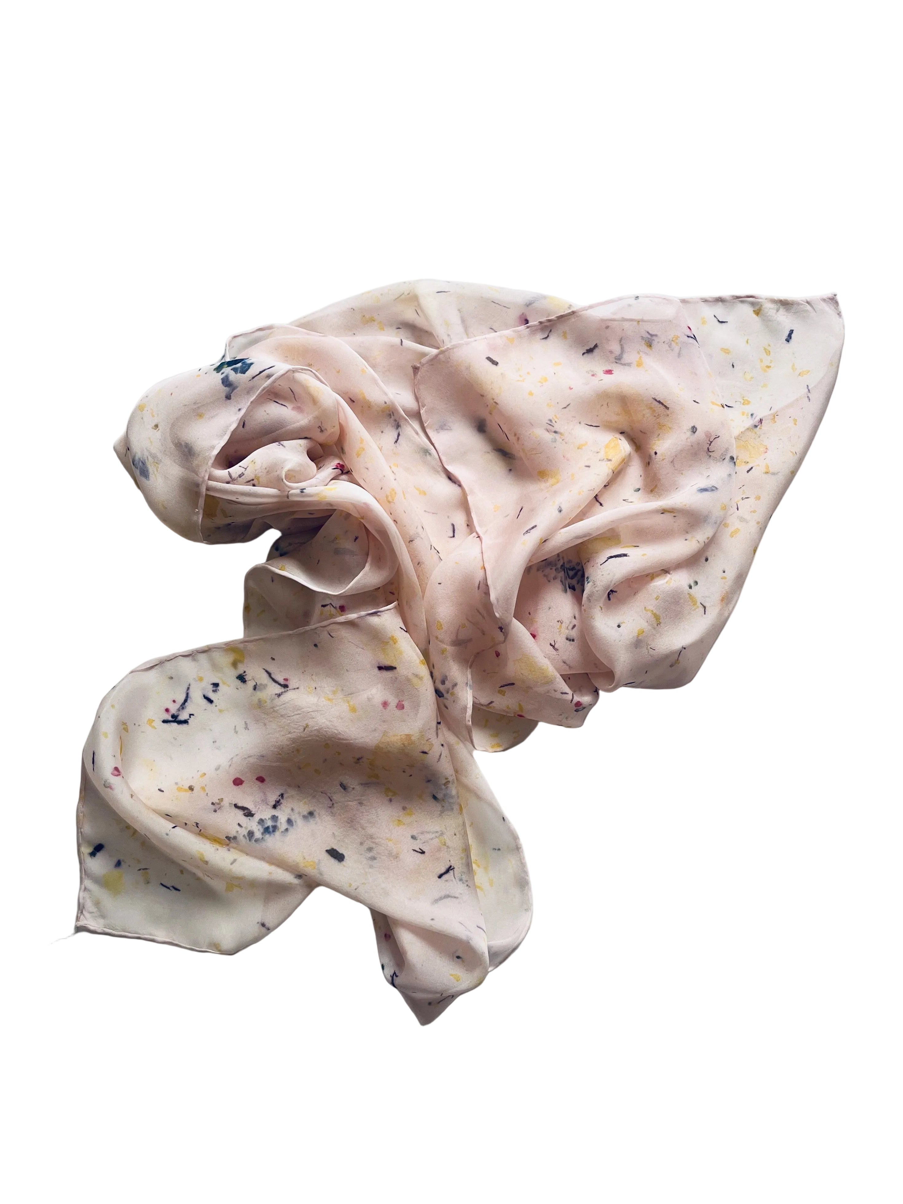 plie #1 _ pañuelo de seda con estampación botánica / 180x45 cm.