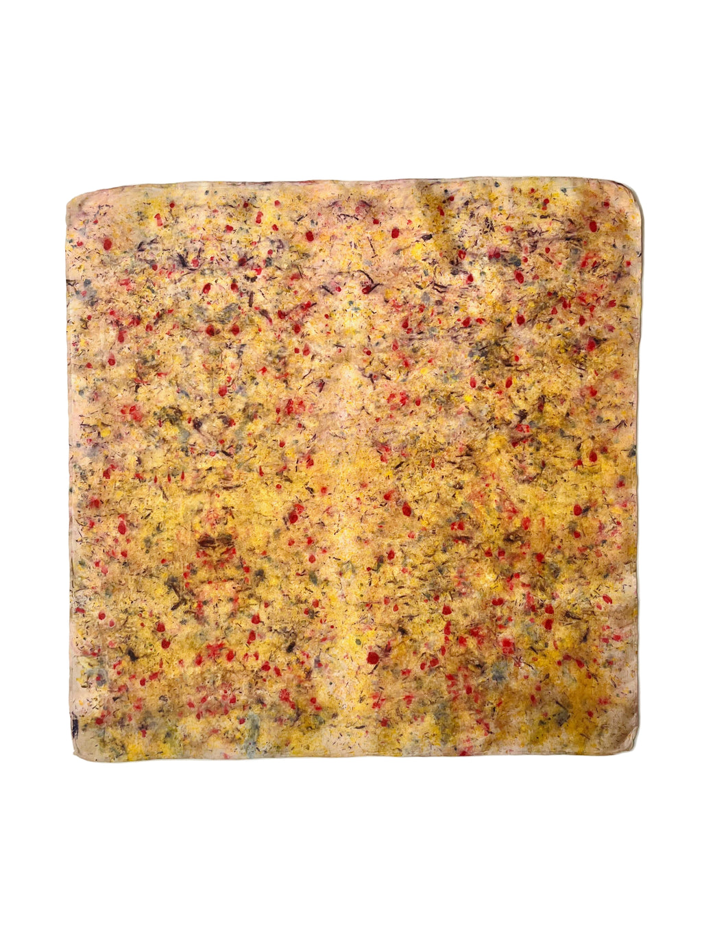 clamor #1 _ pañuelo de seda con estampación botánica / 45x45 cm.