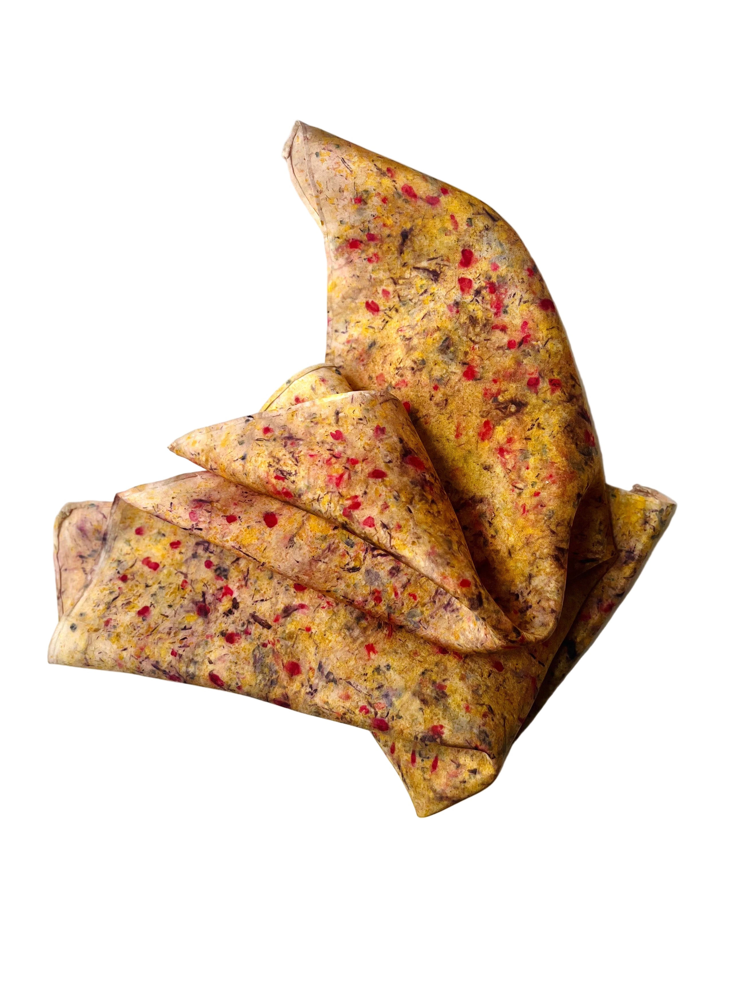 clamor #1 _ pañuelo de seda con estampación botánica / 45x45 cm.