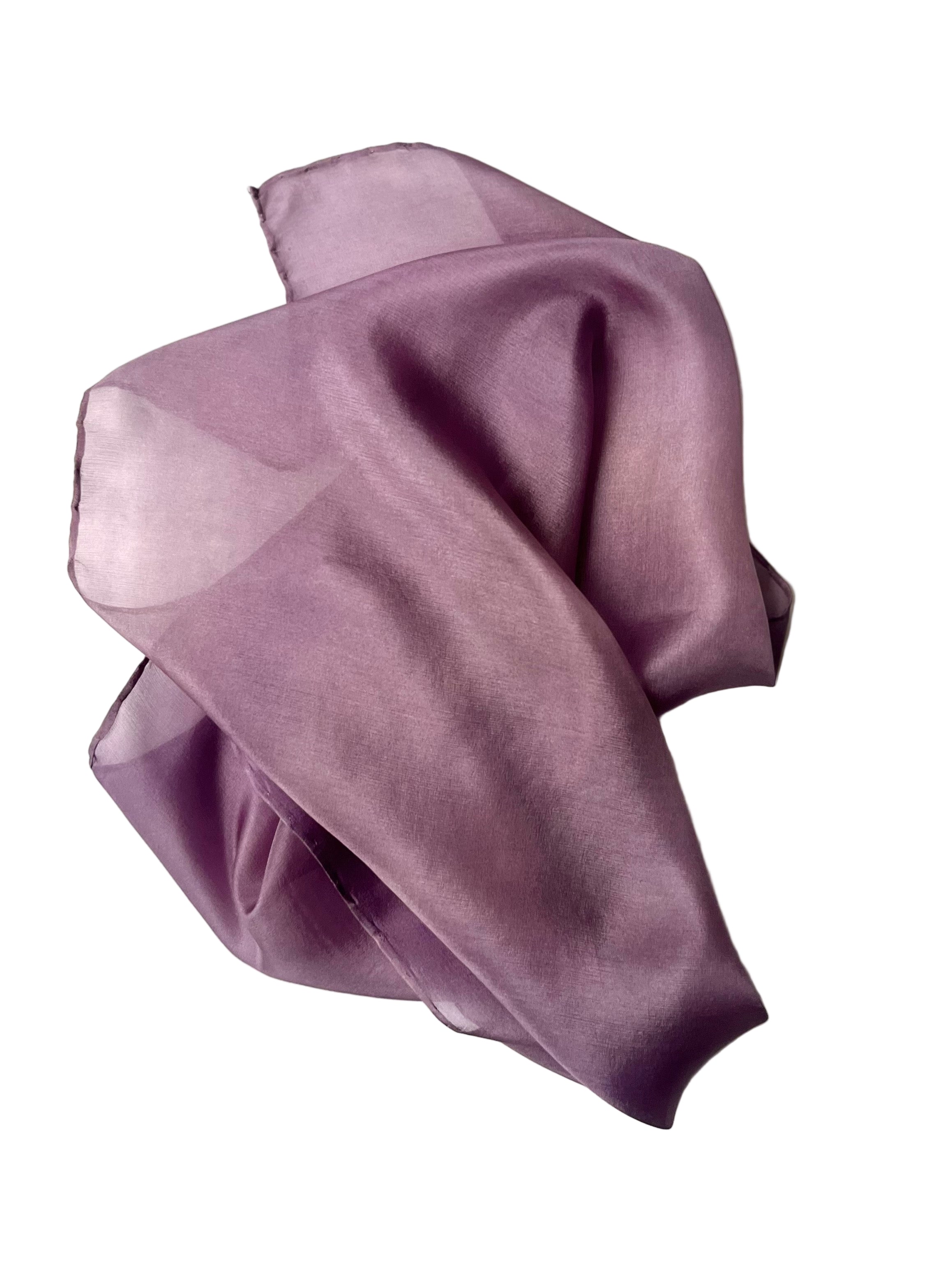 lento #1 _ pañuelo de seda con tinte botánico / 45x45 cm.