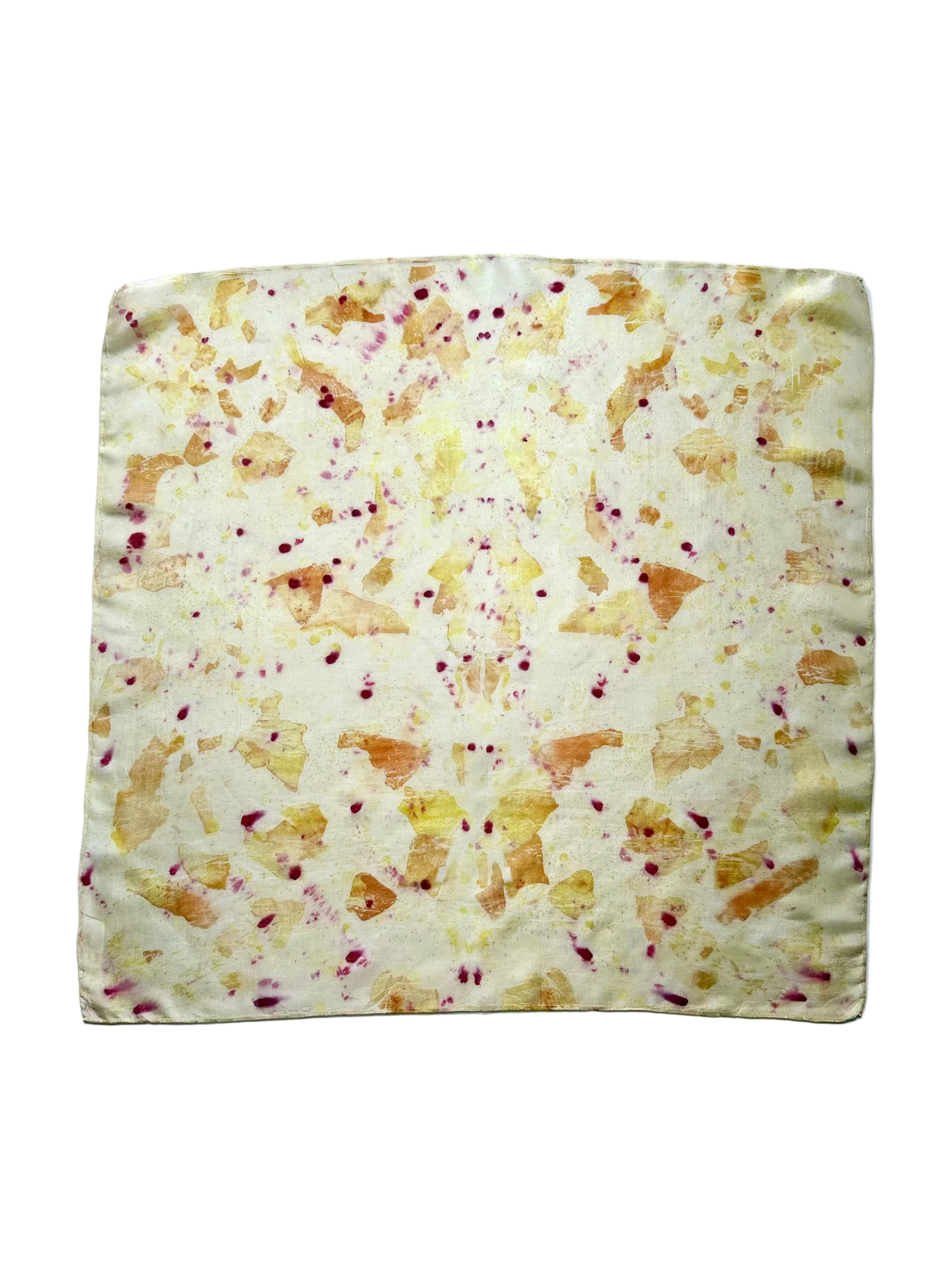 sol #1 _ pañuelo de seda con estampación botánica / 55x55 cm.