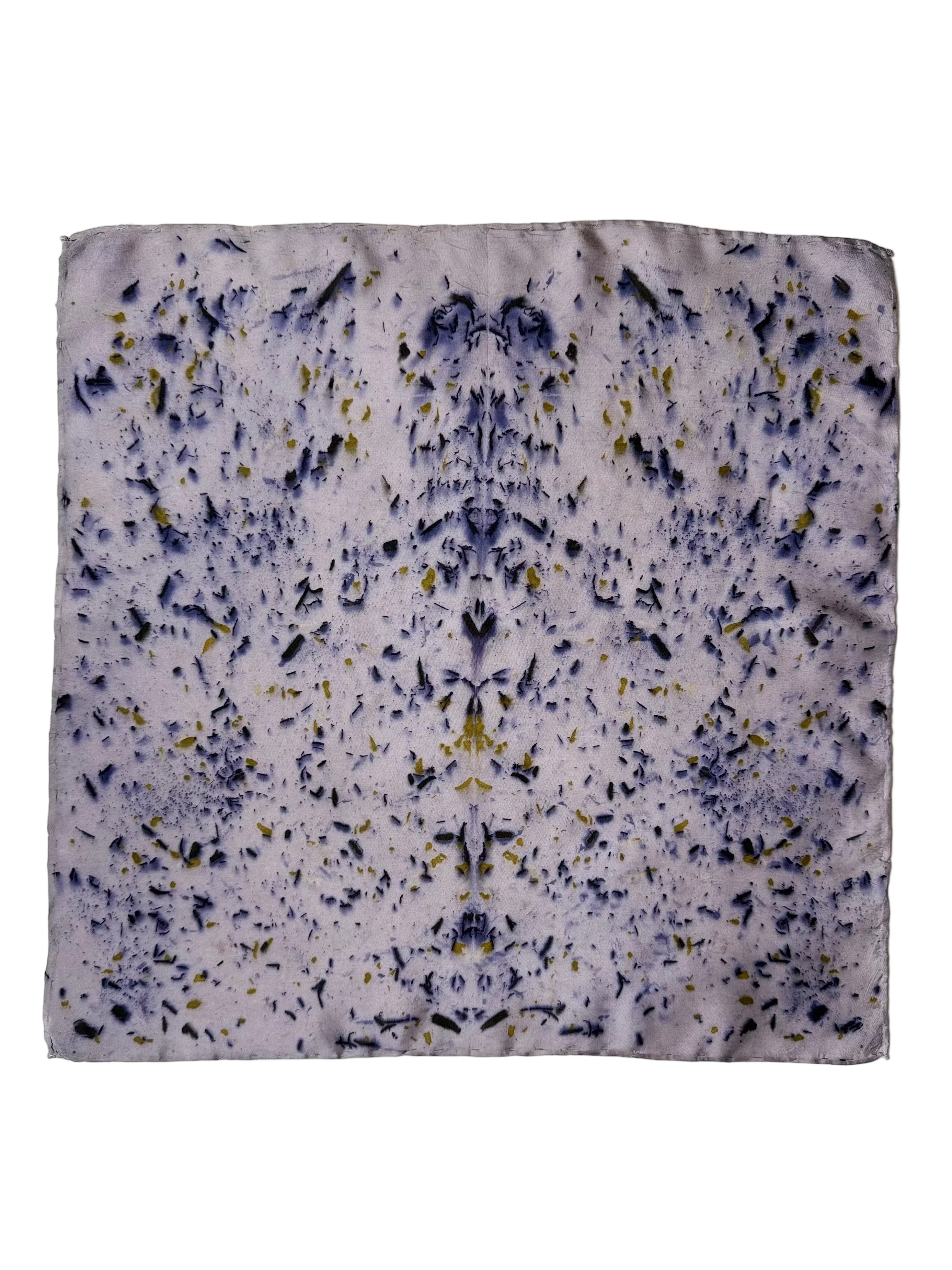 tormenta #1 _ pañuelo de seda con estampación botánica / 45x45 cm.