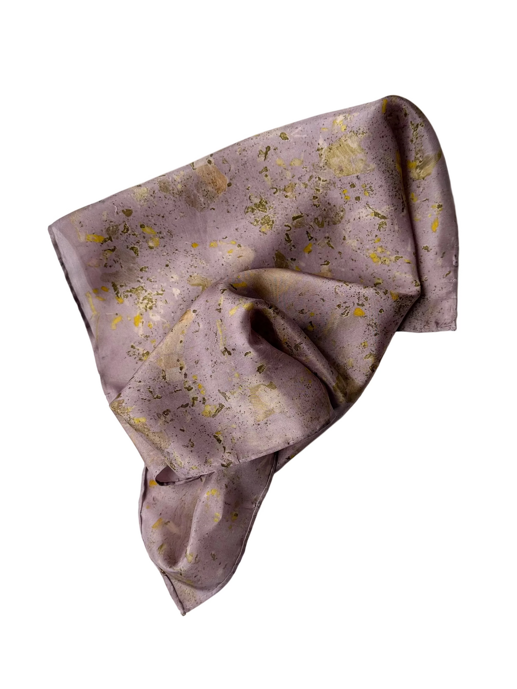 estrato #1 _ pañuelo de seda con estampación botánica / 45x45 cm.