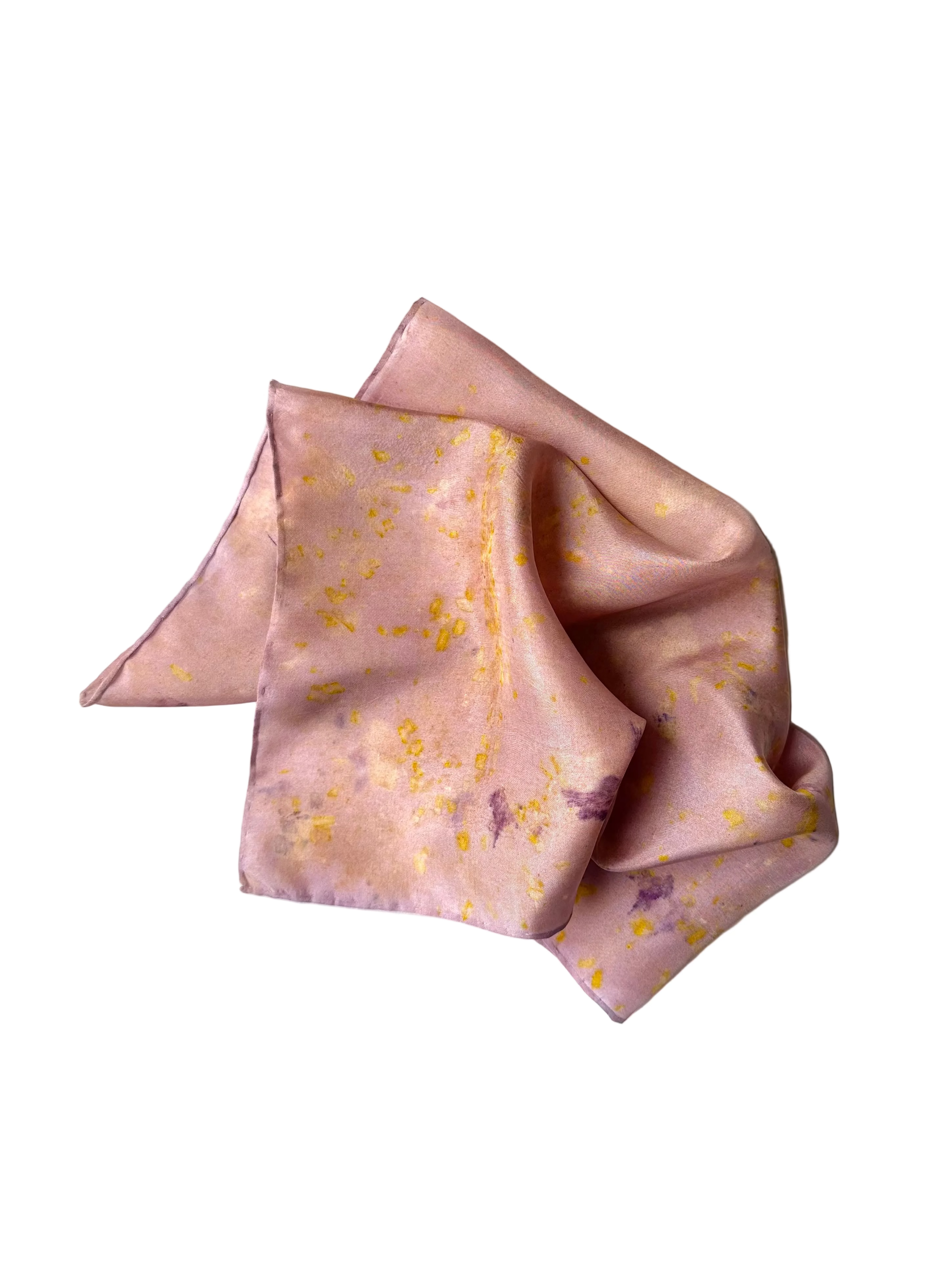 fulgor #1 _ pañuelo de seda con estampación botánica / 45x45 cm.