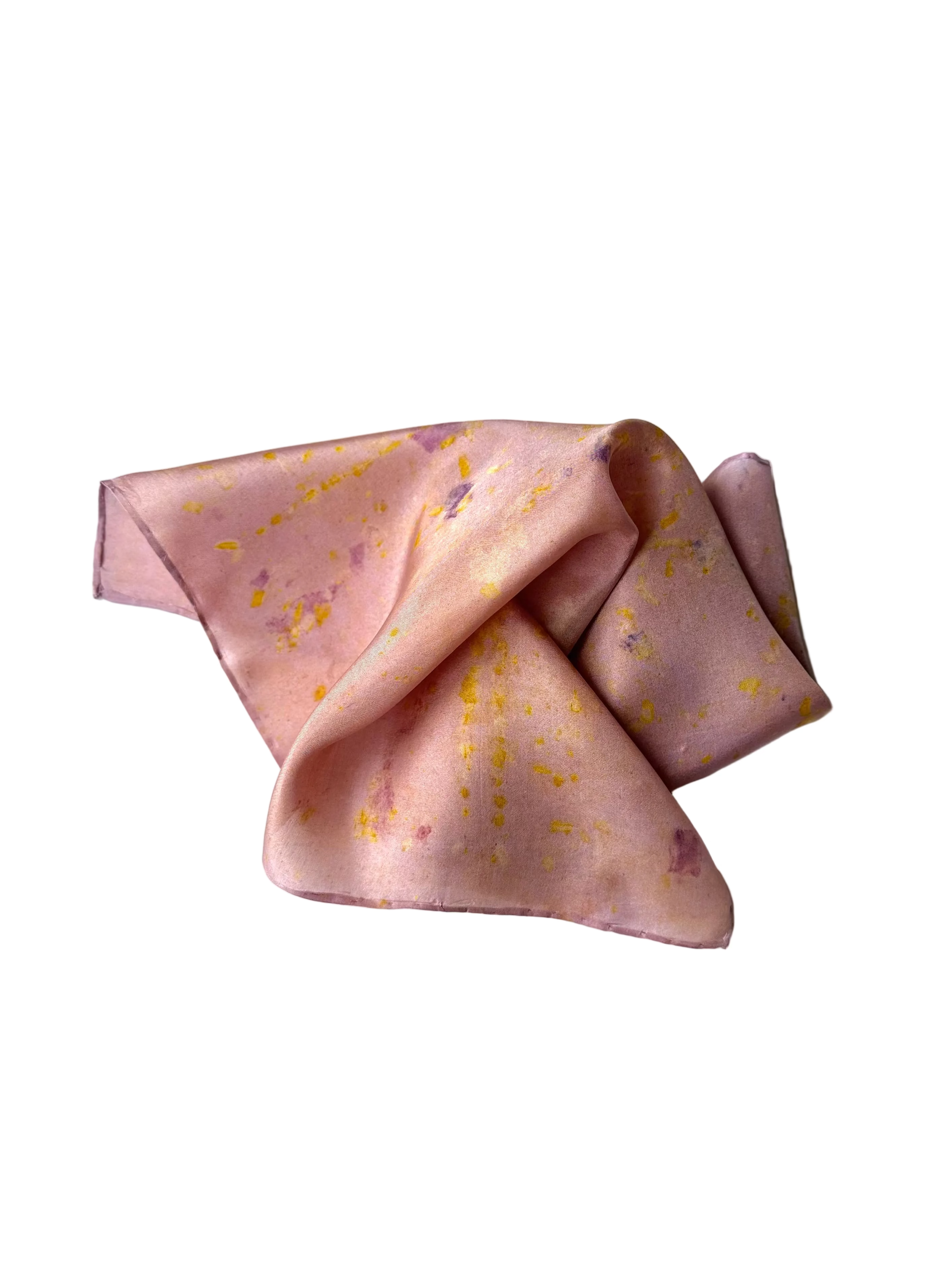 fulgor #1 _ pañuelo de seda con estampación botánica / 45x45 cm.