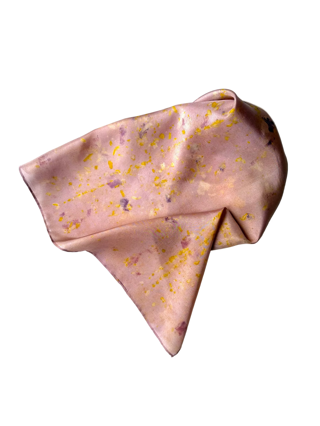 fulgor #1 _ pañuelo de seda con estampación botánica / 45x45 cm.