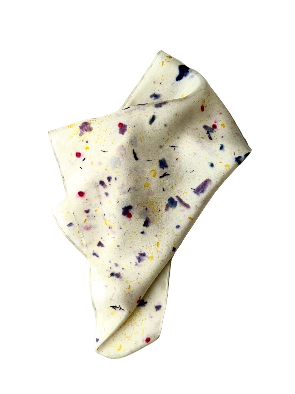 jardín #1 _ pañuelo de seda con estampación botánica / 45x45 cm.