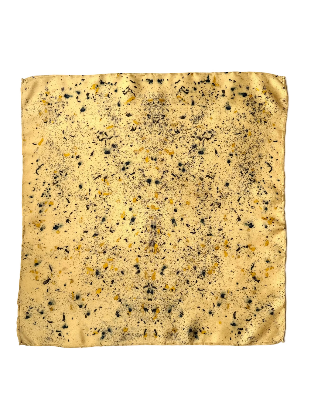 estío #1 _ pañuelo de seda con estampación botánica / 45x45 cm.