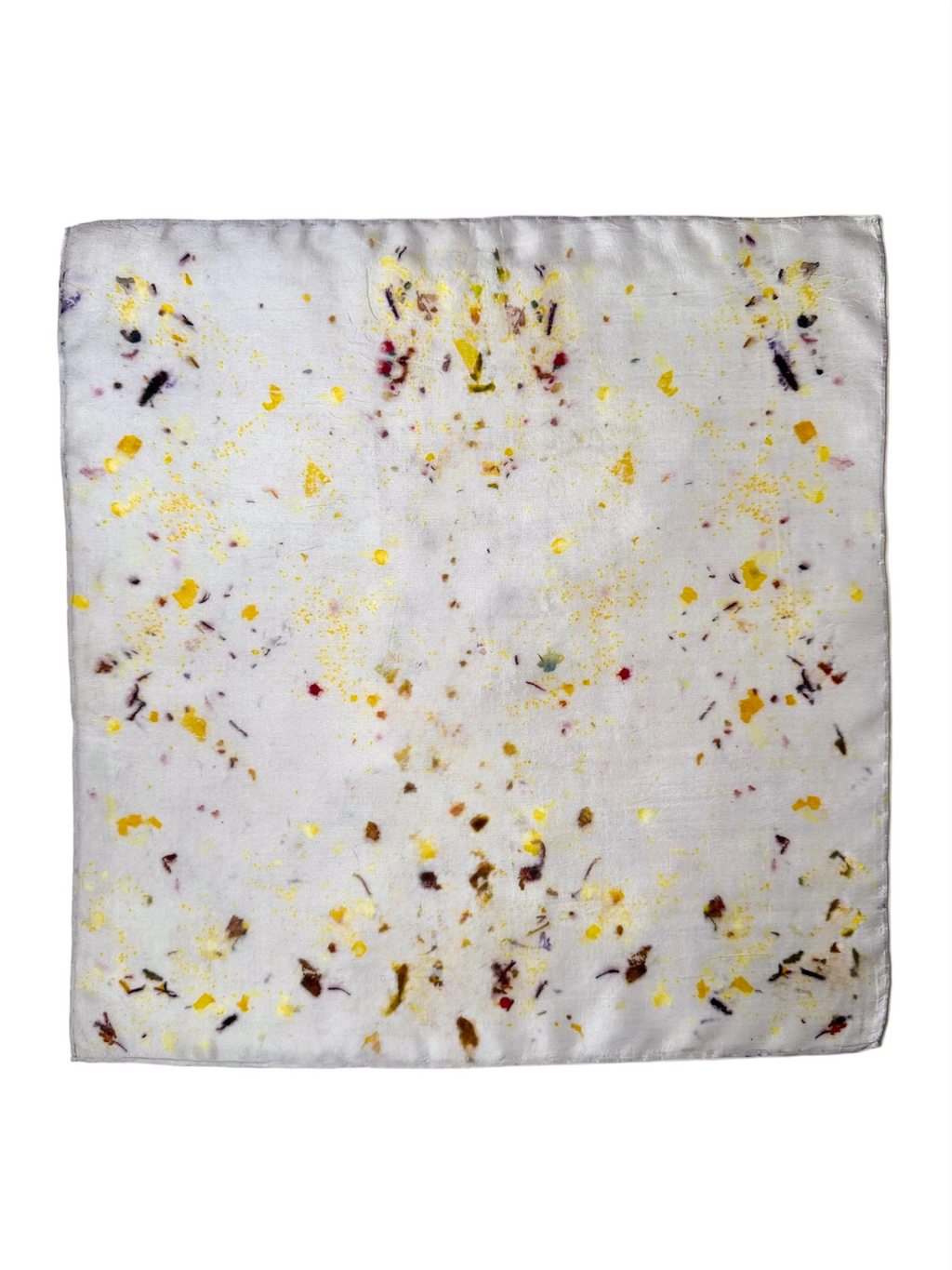 bostezo #1 _ pañuelo de seda con estampación botánica / 45x45 cm.