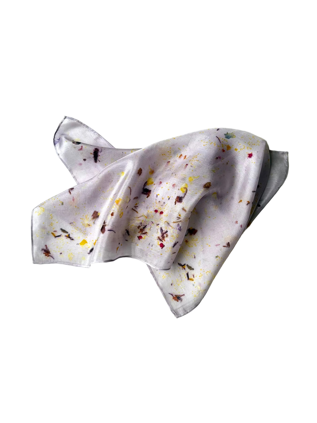 bostezo #1 _ pañuelo de seda con estampación botánica / 45x45 cm.