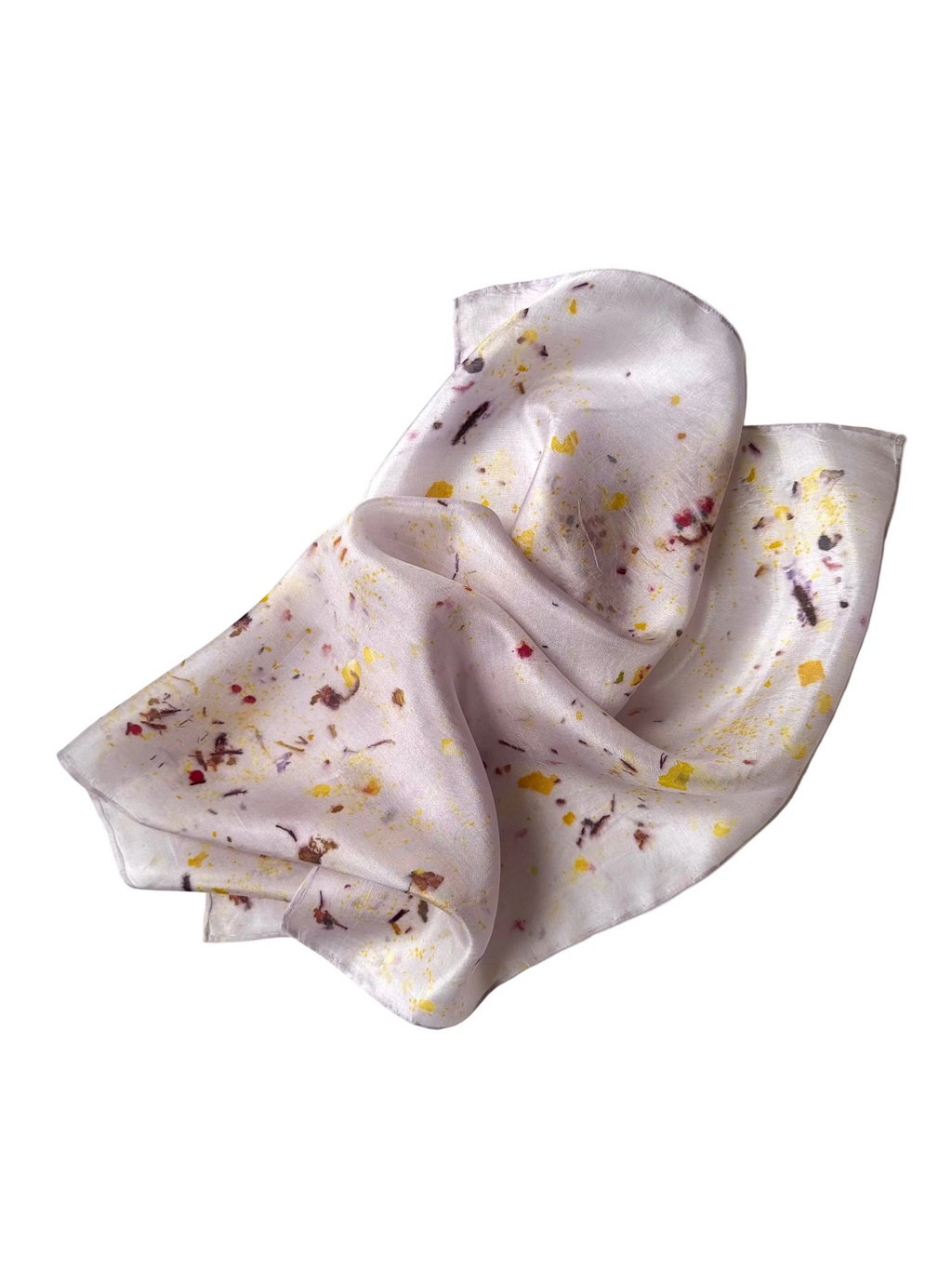 bostezo #1 _ pañuelo de seda con estampación botánica / 45x45 cm.