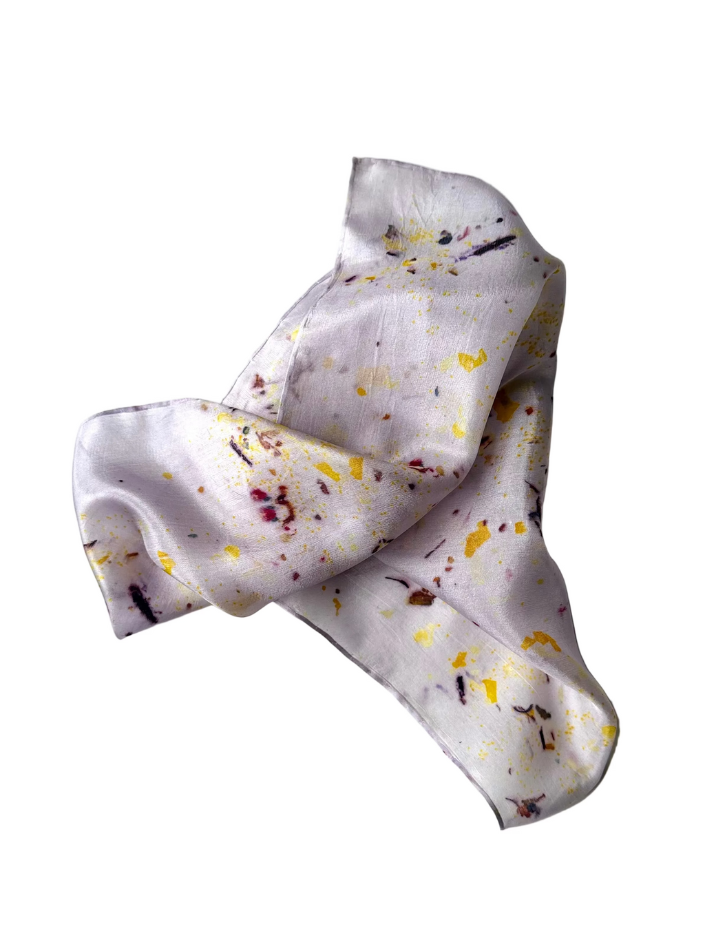 bostezo #1 _ pañuelo de seda con estampación botánica / 45x45 cm.