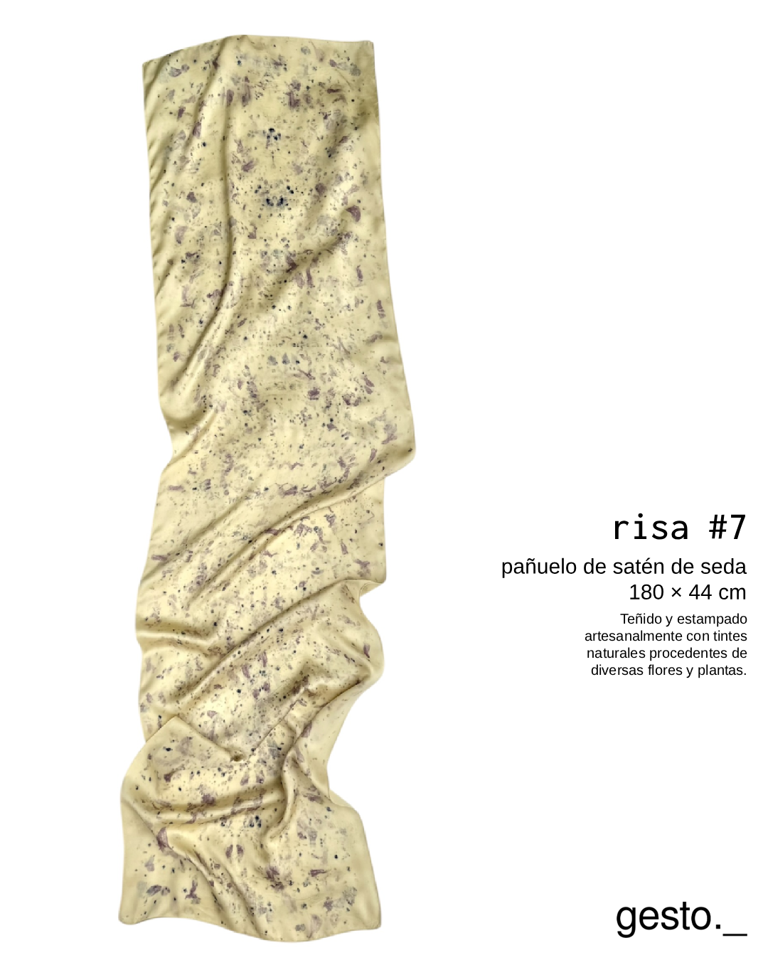 risa _ pañuelo de seda con estampación botánica / varios modelos