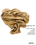 barro _ pañuelo de seda con estampación botánica / varios modelos