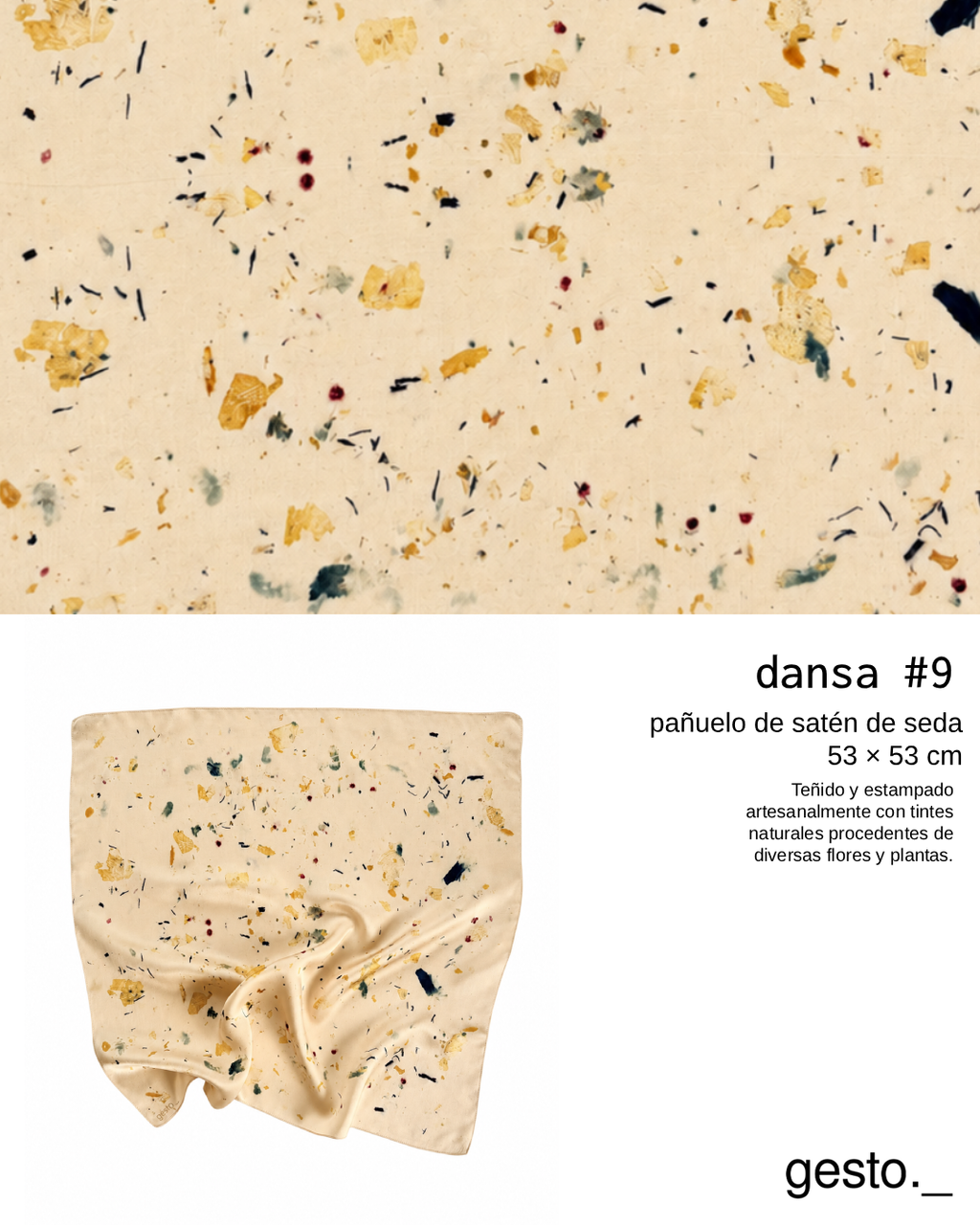 dansa _ pañuelo de seda con estampación botánica / varios modelos