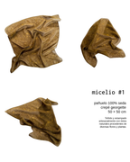 micelio _ pañuelo de seda con estampación botánica / varios modelos
