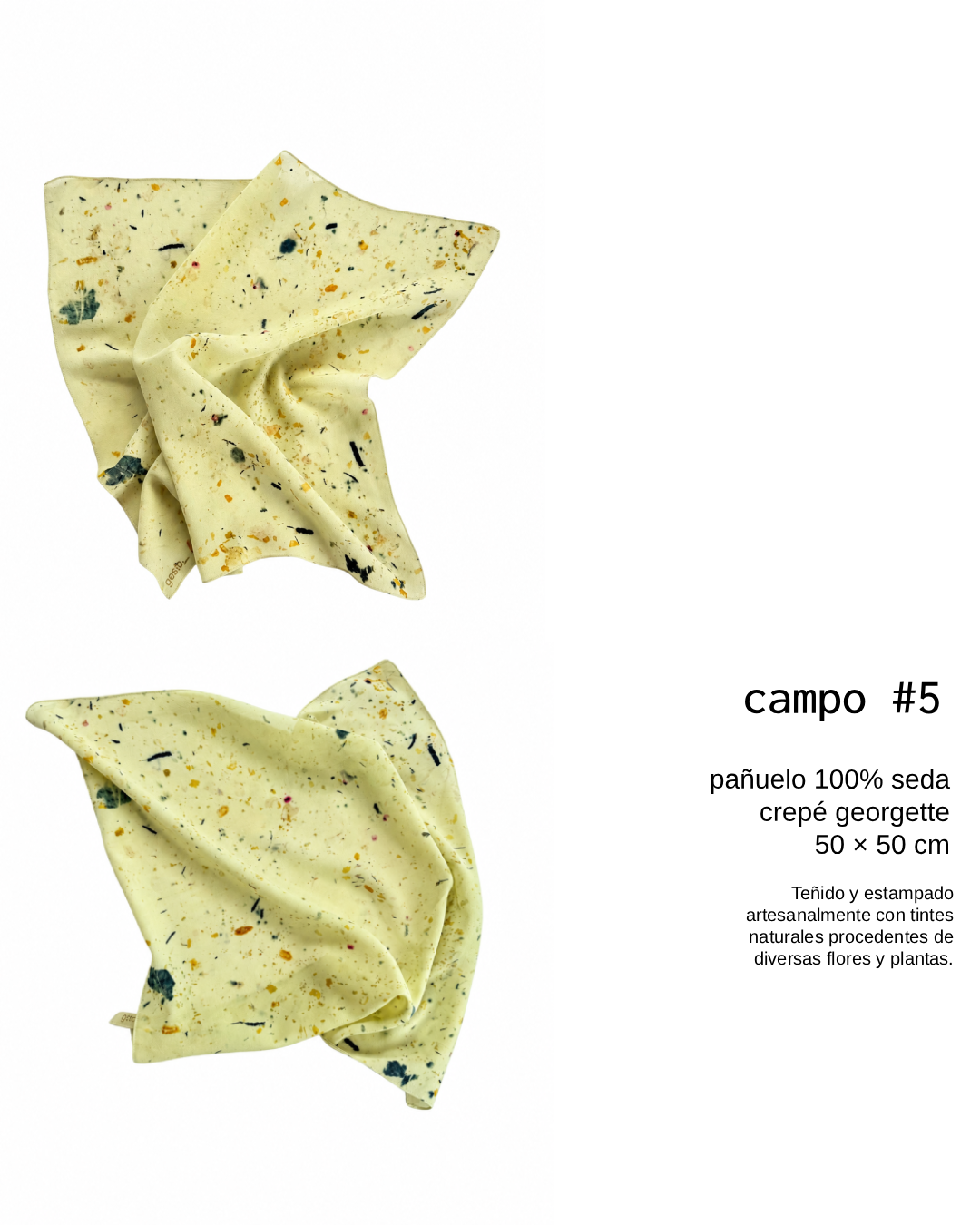 campo _ pañuelo de seda con estampación botánica / varios modelos