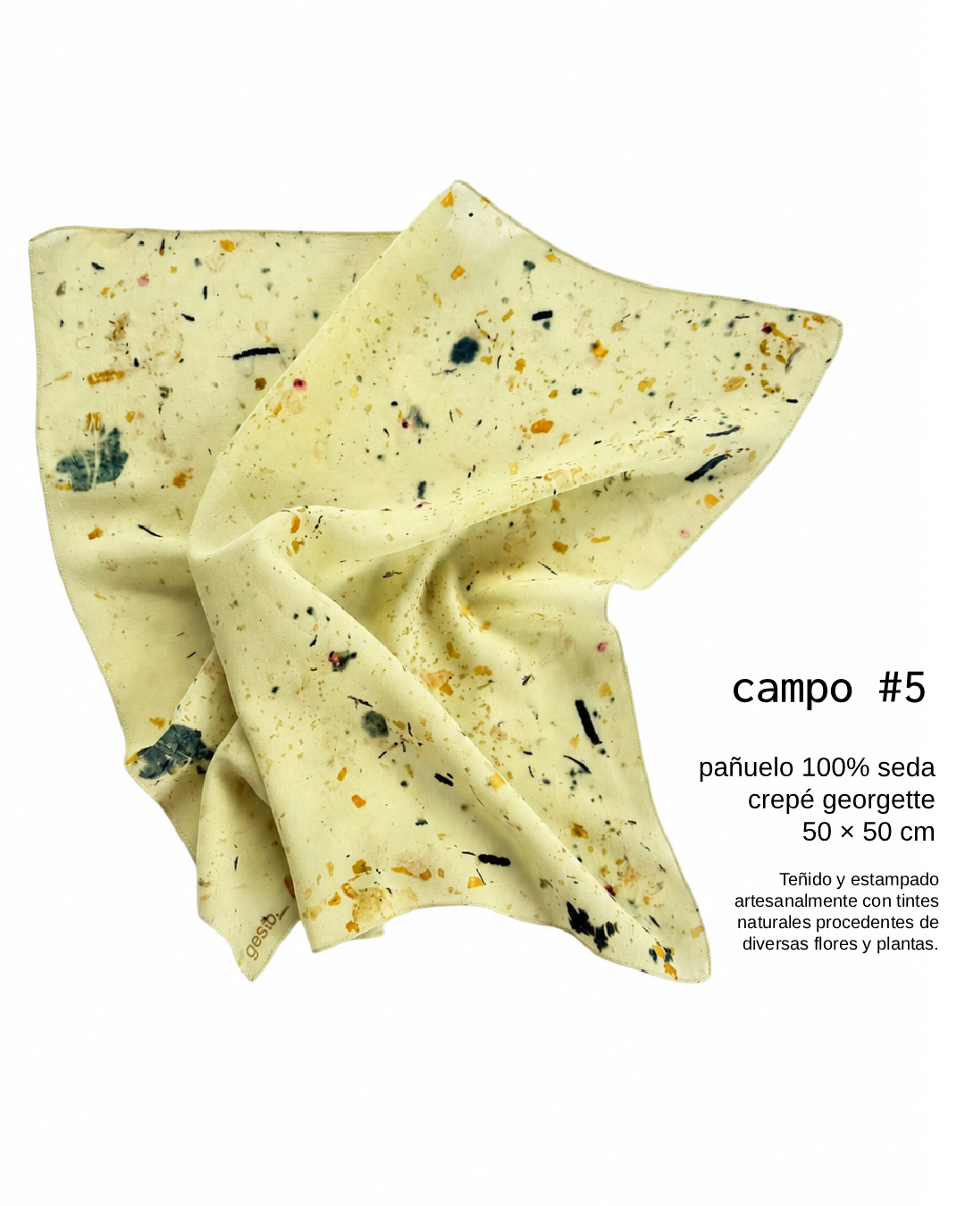 campo _ pañuelo de seda con estampación botánica / varios modelos
