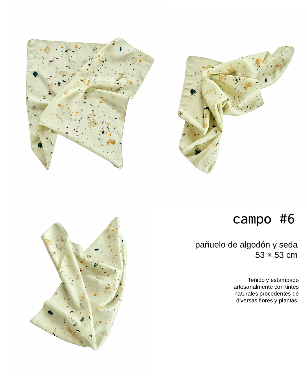 campo _ pañuelo de seda con estampación botánica / varios modelos