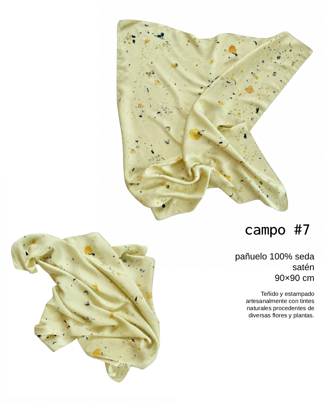 campo _ pañuelo de seda con estampación botánica / varios modelos
