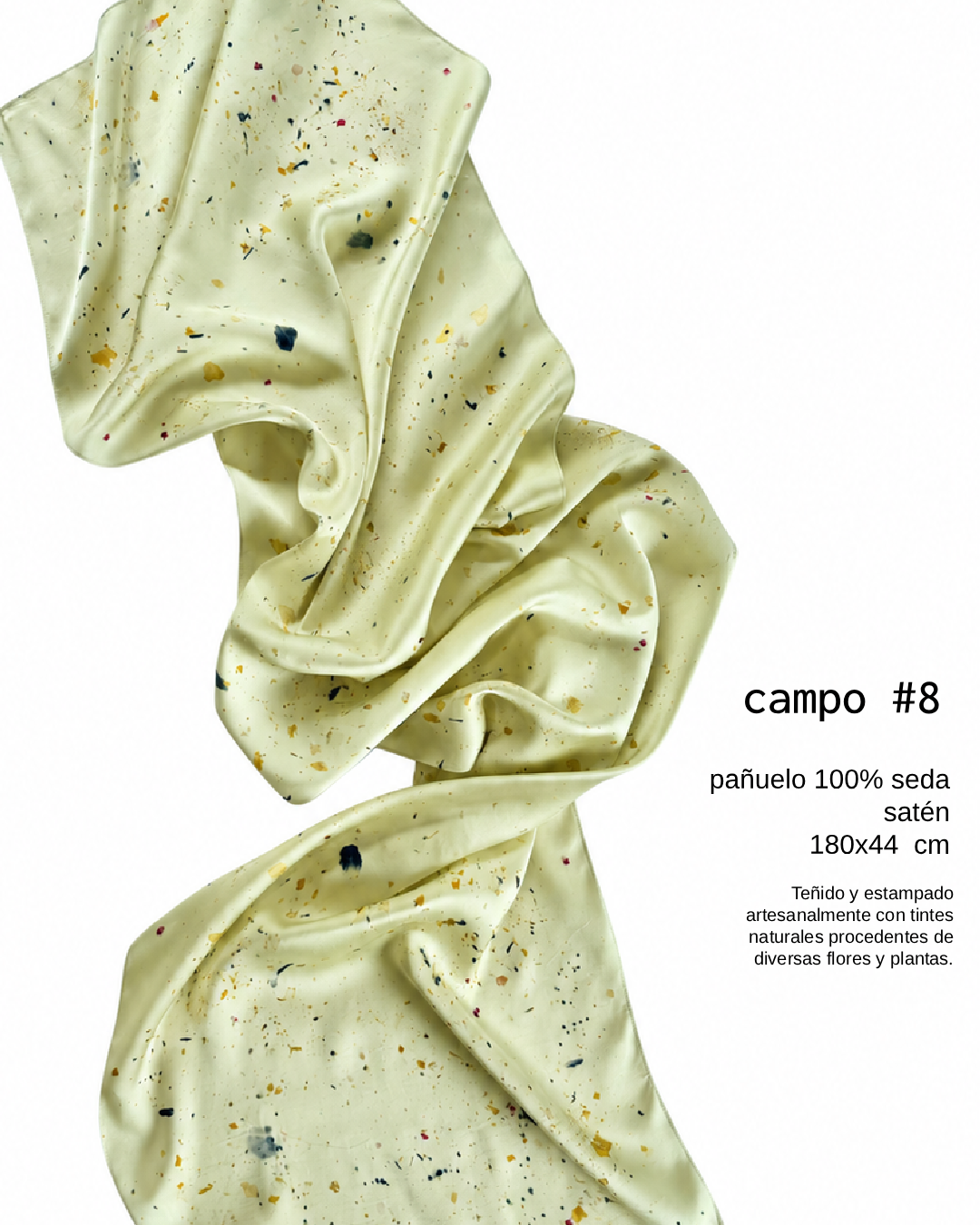 campo _ pañuelo de seda con estampación botánica / varios modelos