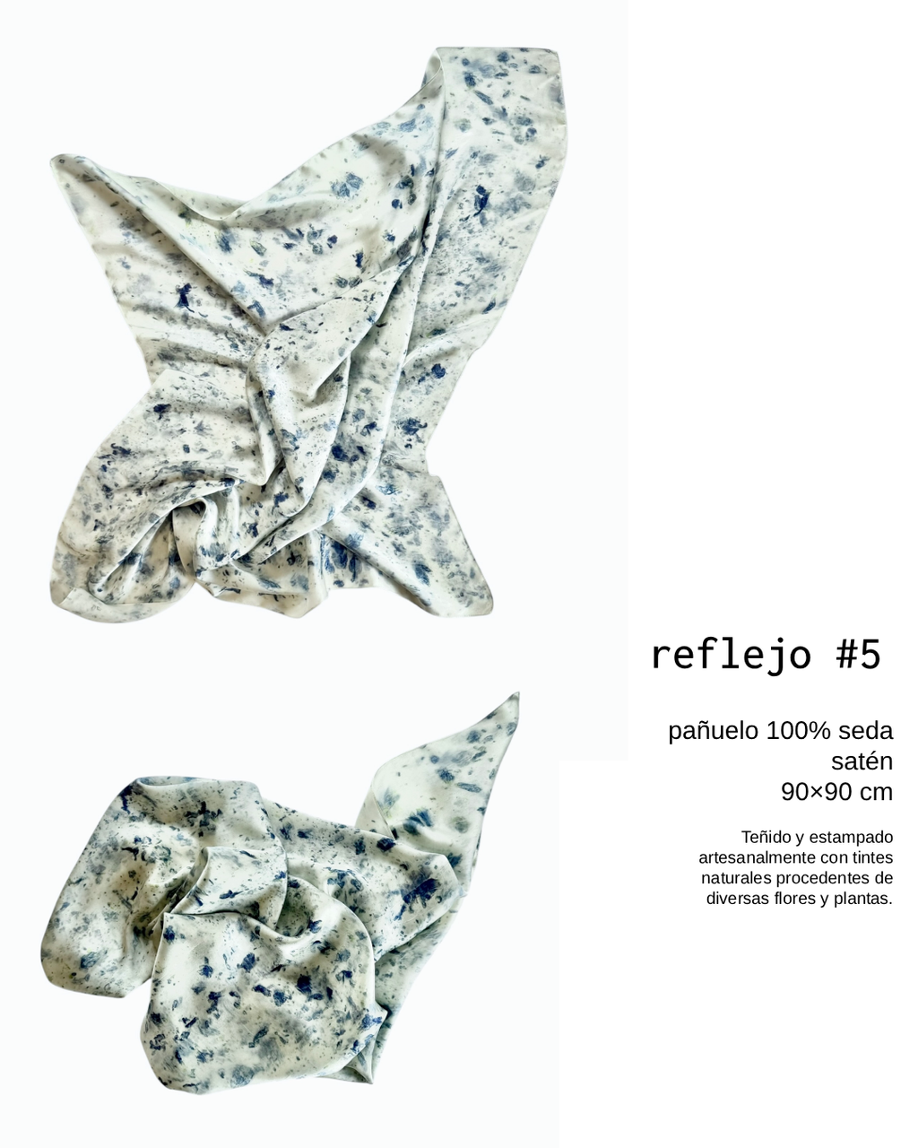 reflejo _ pañuelo de seda con estampación botánica / varios modelos