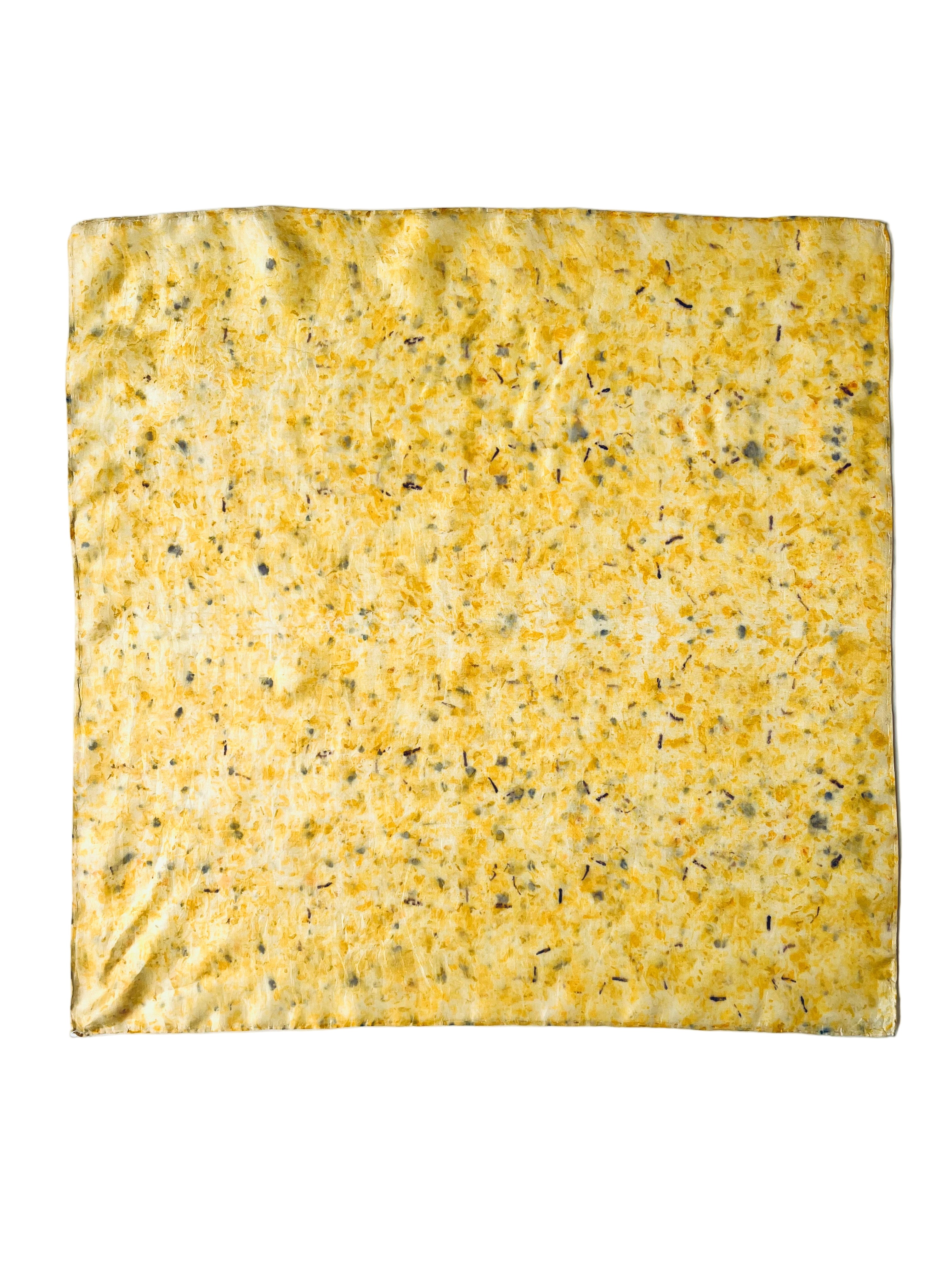 baile _ pañuelo de seda con estampación botánica / 55x55 cm.