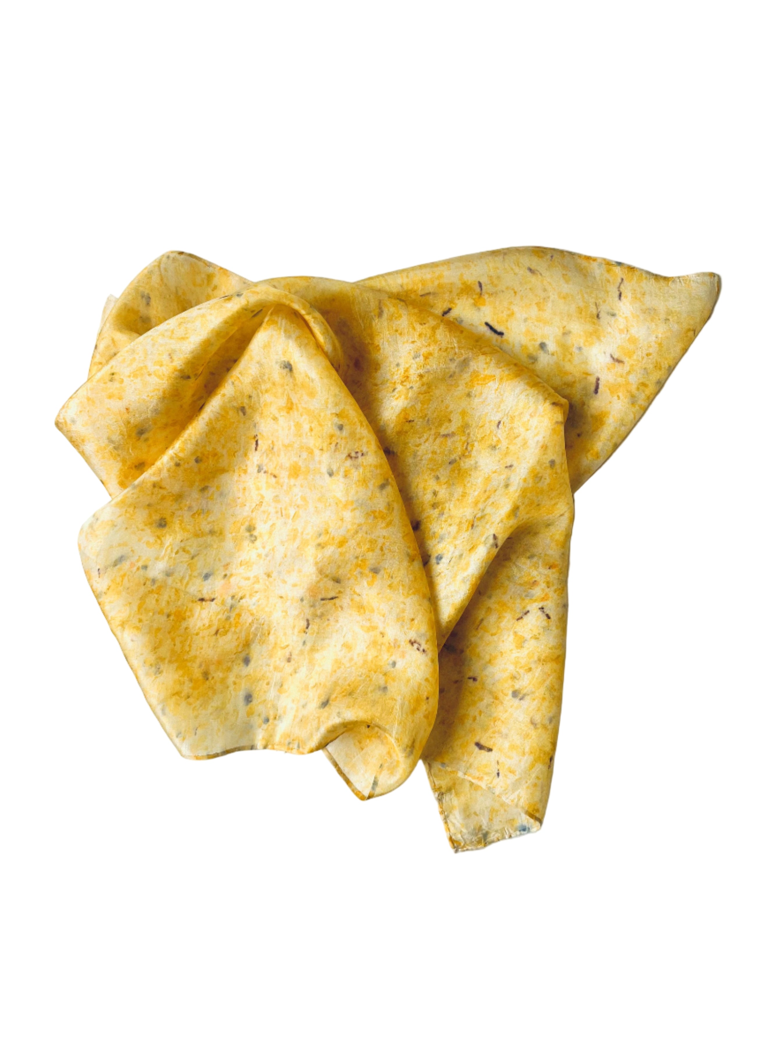 baile _ pañuelo de seda con estampación botánica / 55x55 cm.