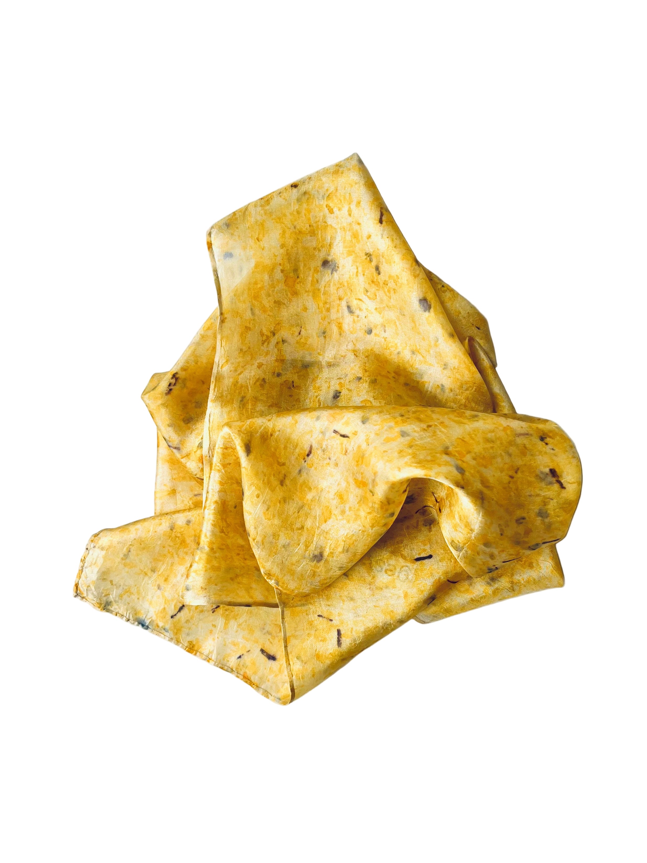 baile _ pañuelo de seda con estampación botánica / 55x55 cm.