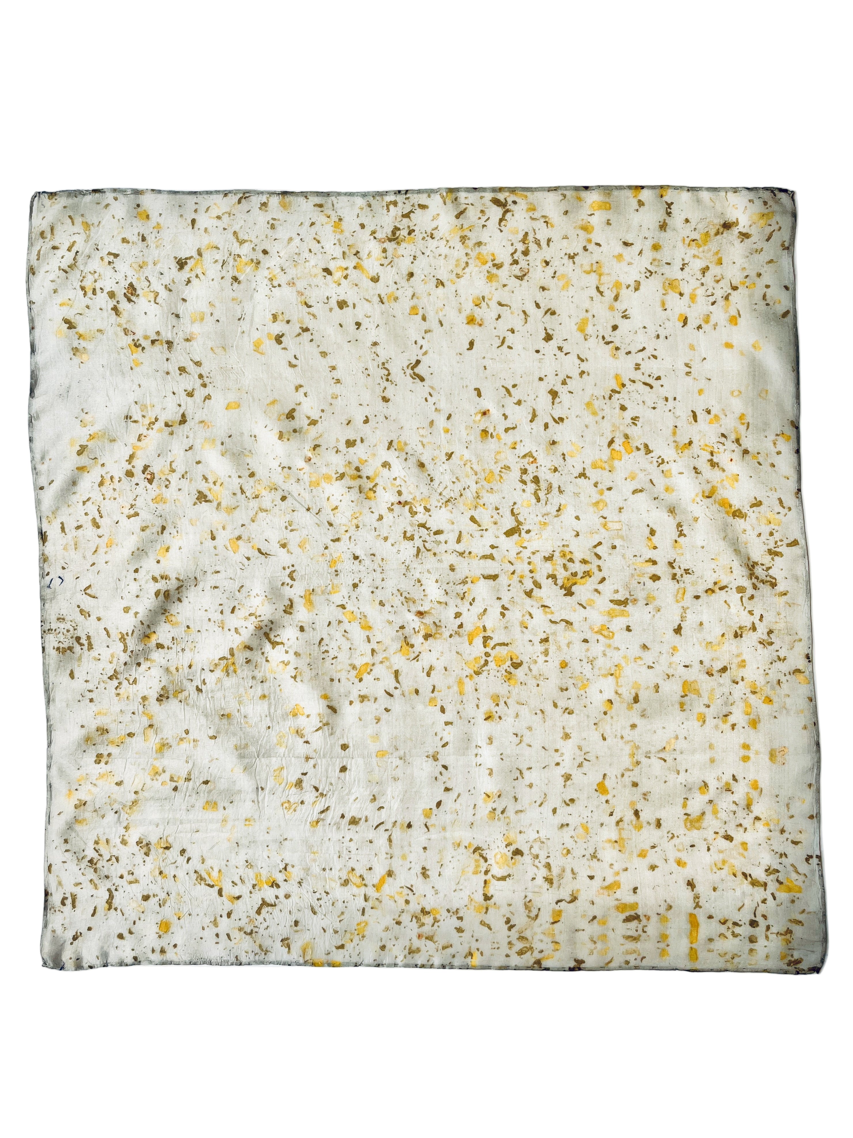 siembra #1 _ pañuelo de seda con estampación botánica / 55x55 cm.