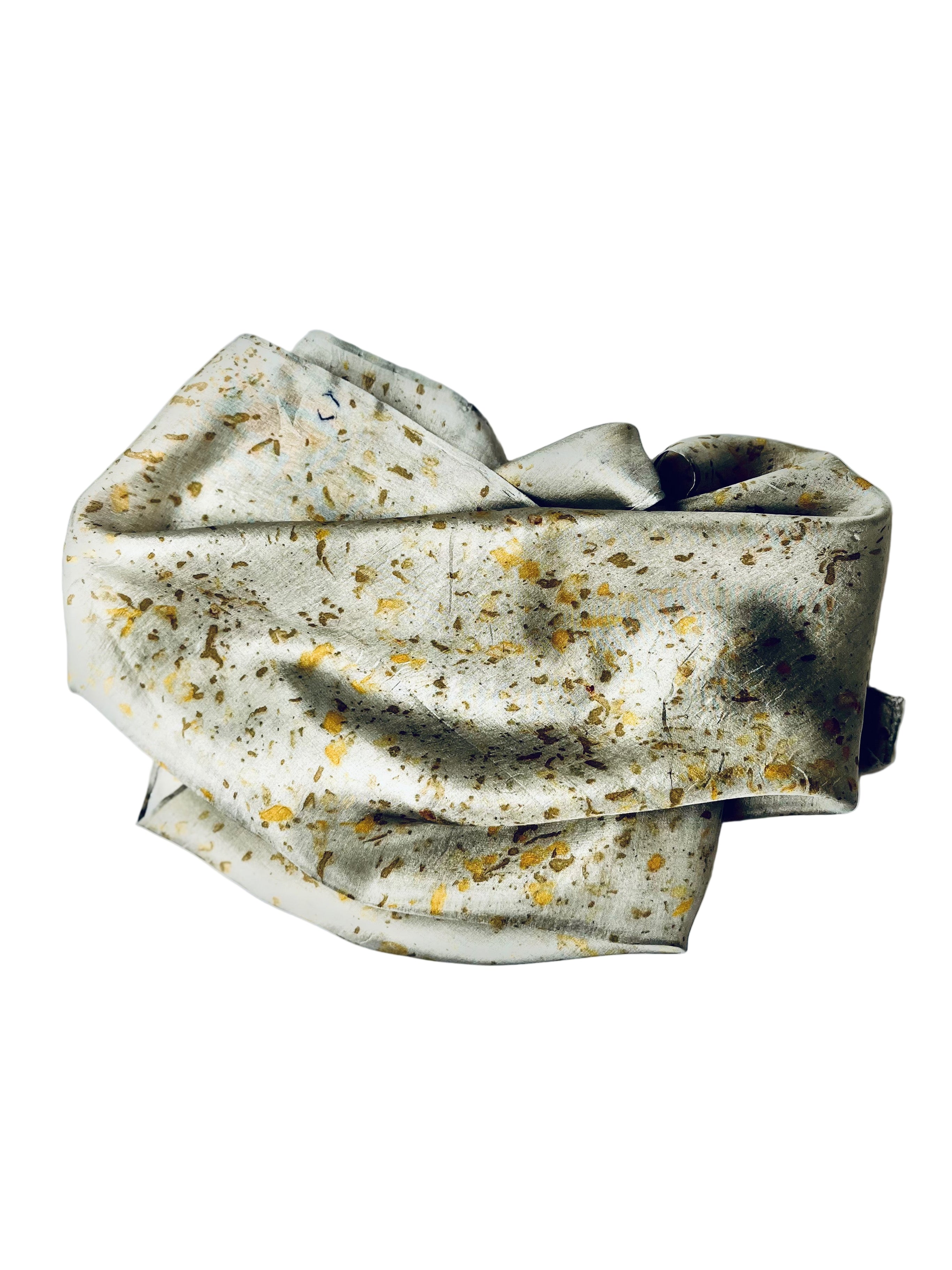 siembra #1 _ pañuelo de seda con estampación botánica / 55x55 cm.